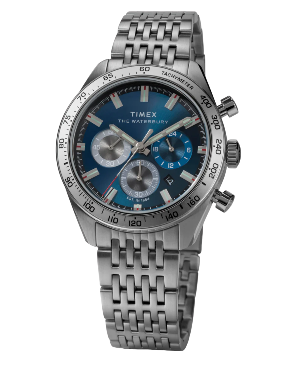 AAAMYYY Tempalay バンT Timex Waterbury TW2Y18500 com caixa 41mm e cronógrafo esportivo