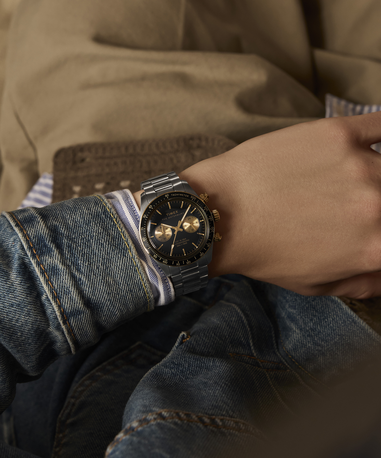Timex Waterbury TW2Y24000 Cronógrafo Aço 39mm - Relojoaria Impala