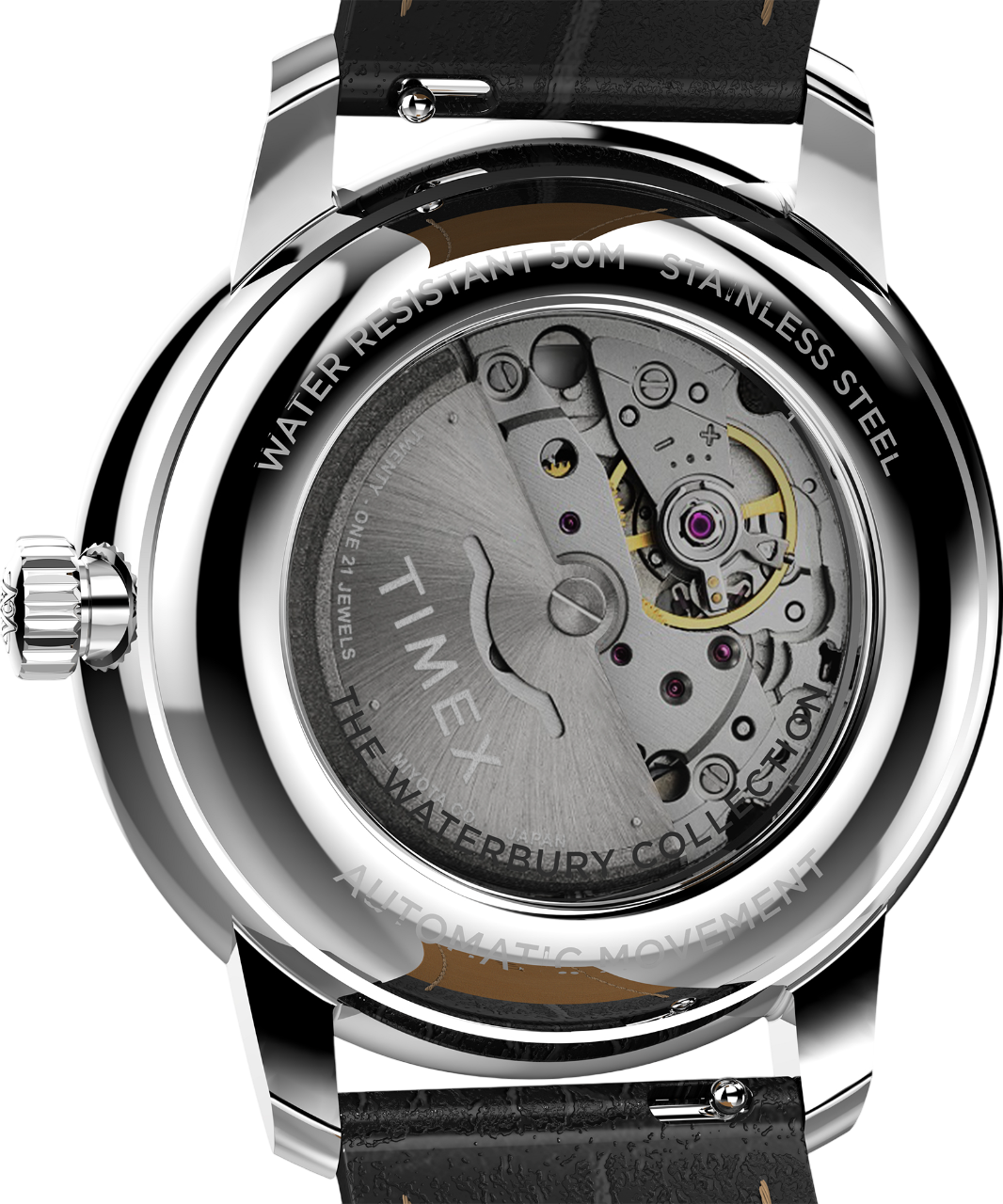 Timex Waterbury TW2Y22900 com caixa 41mm e fundo transparente