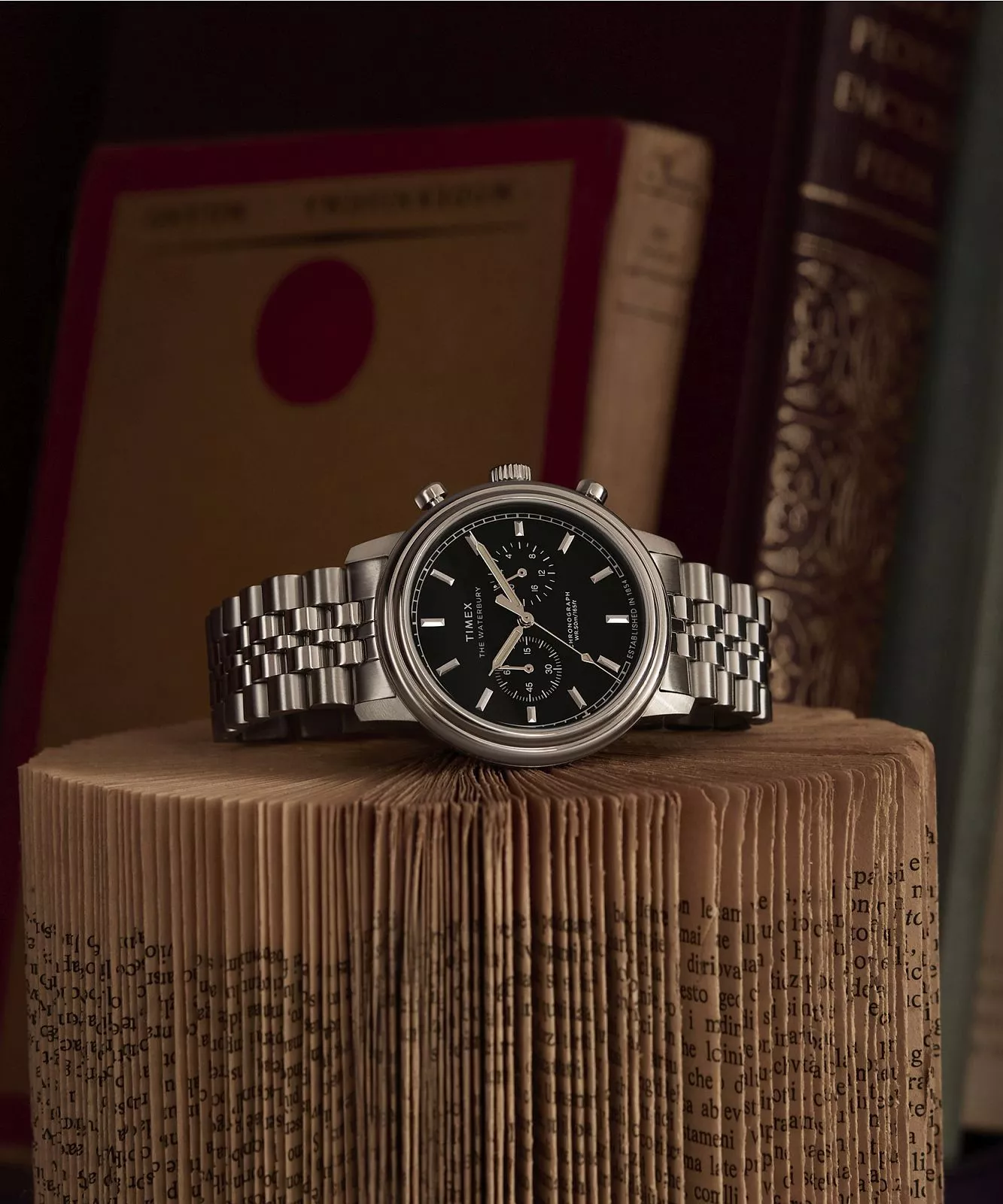 トムヤム Timex Waterbury Metropolitan TW2Y23400 com Cronógrafo Pulseira de