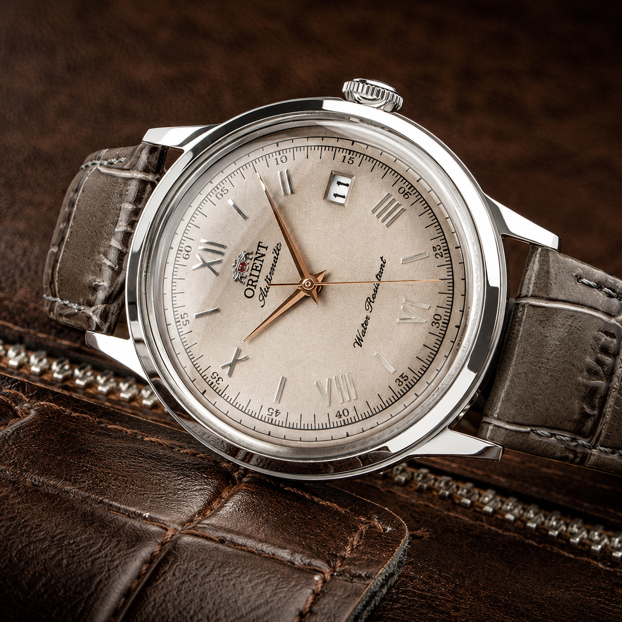 Orient Bambino Roma RA-AC0025N30B Automático Bege Clássico