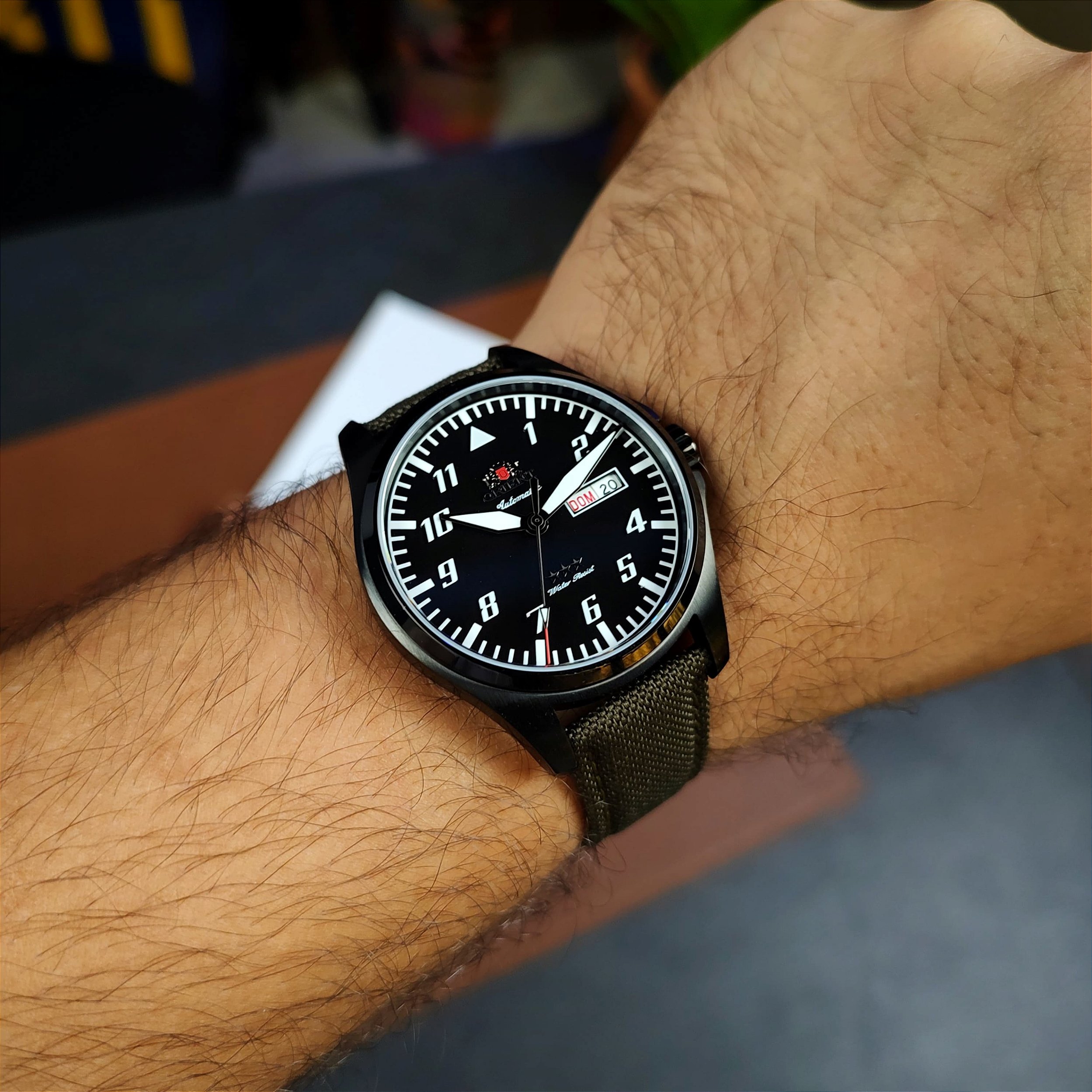 Orient Sport Air Pilot 3 Stars YN6PN010 P2EX Preto Automático