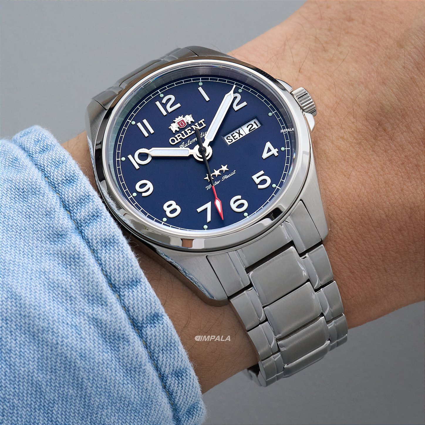 Orient 3 Stars YN6SS006 D2SX Azul Automático - Relojoaria Impala