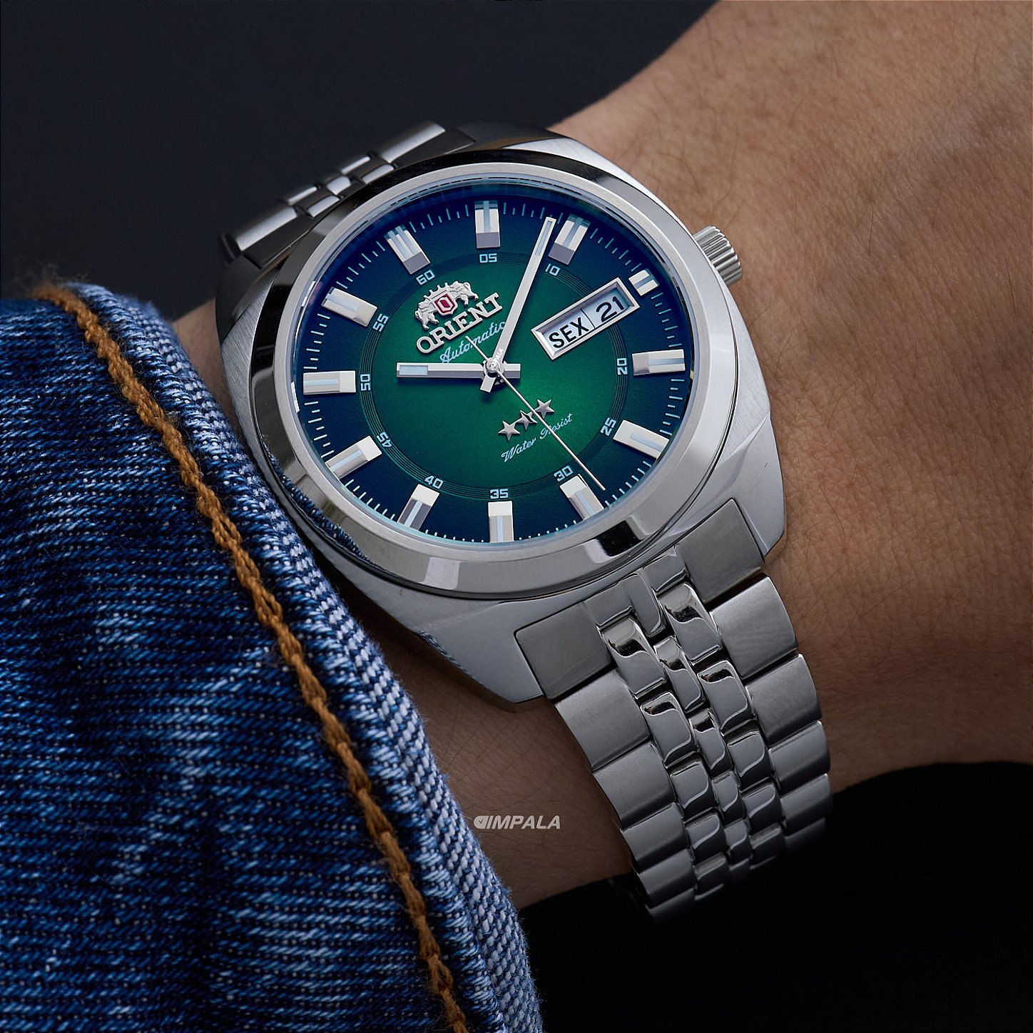 orient オリエント スリースター Orient Heritage 3 Estrelas YN6SS005 E1SX Verde Automático