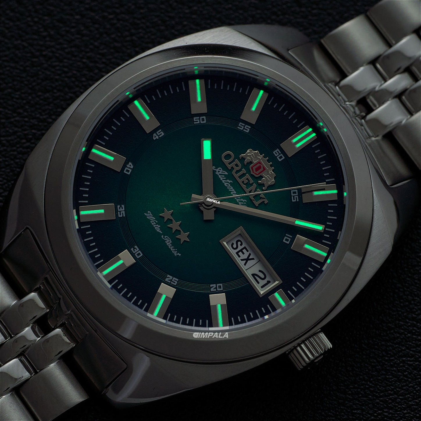 Orient Heritage 3 Estrelas YN6SS005 E1SX Verde Automático