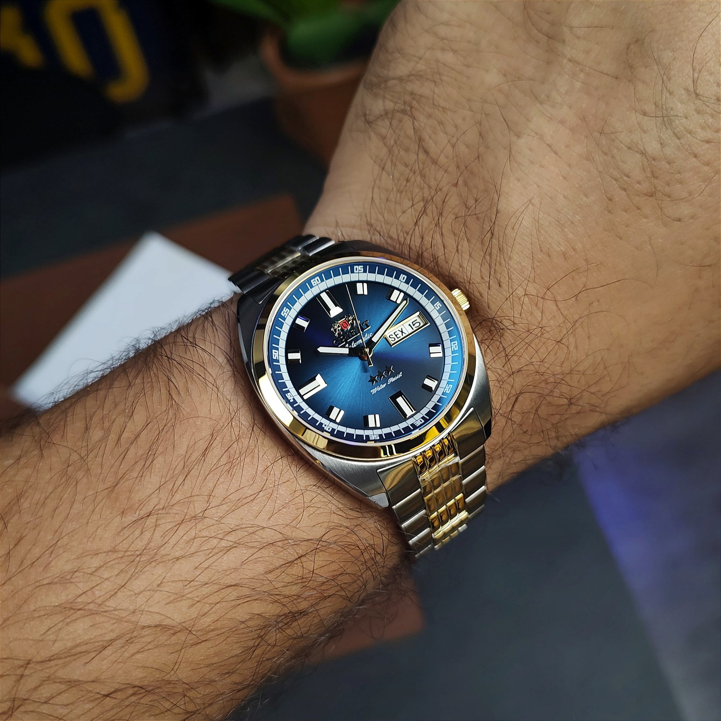 Orient Heritage 3 Stars YN6TT004 D1SK Azul Automático - Relojoaria
