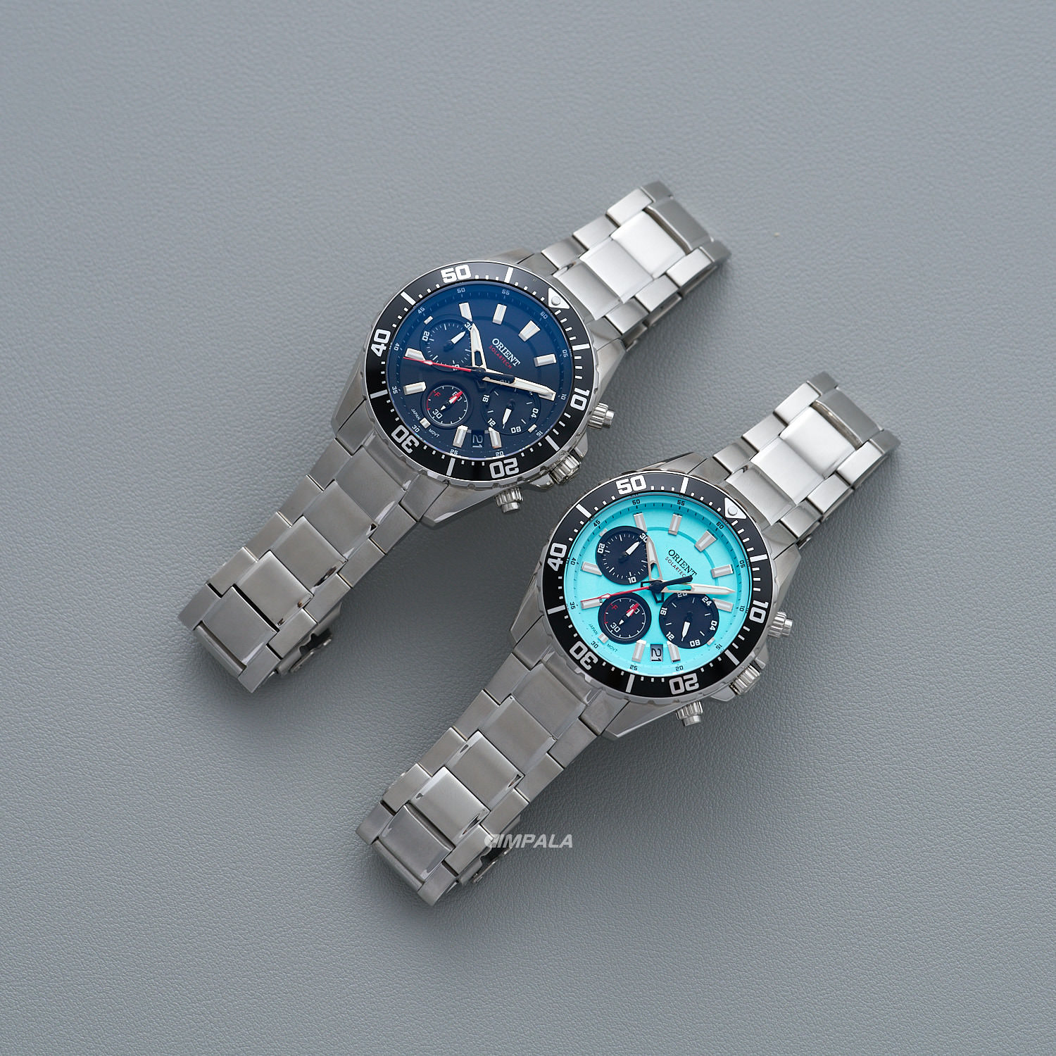 マリア Relógio Orient Solartech Azul-Celeste MBSSC288 A1SX 43mm