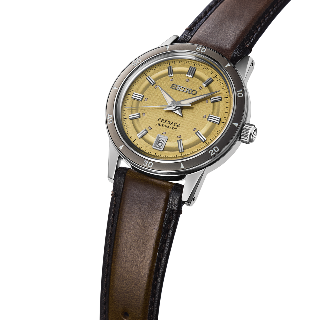 Seiko Presage SRPL75 Style 60s Amarelo Automático 39.5mm