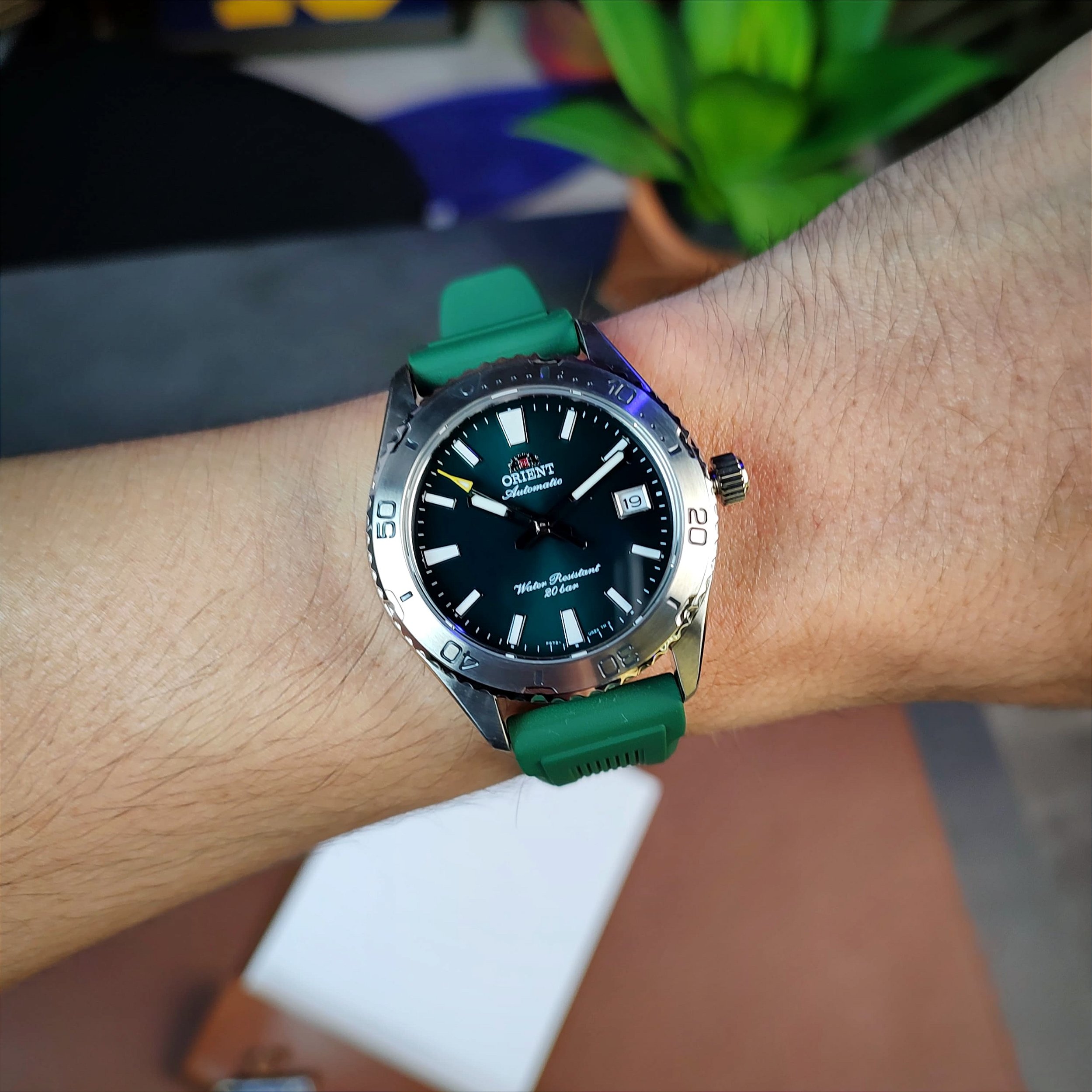 Orient Mako 40 Automático RA-AC0Q11E30B Safira 200m - Relojoaria