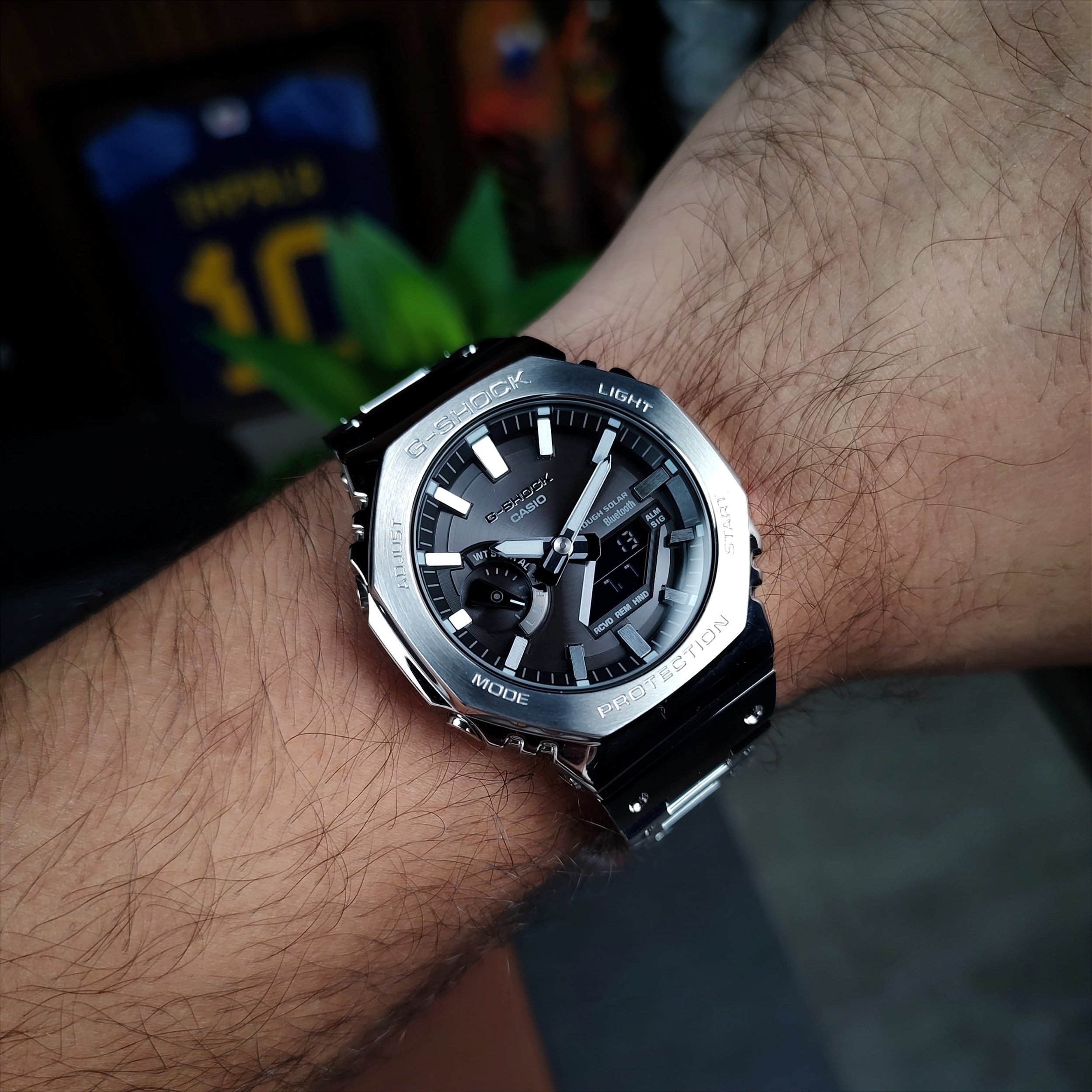 G-Shock GM-B2100SD-1ADR Metal Full Steel Preto Bluetooth