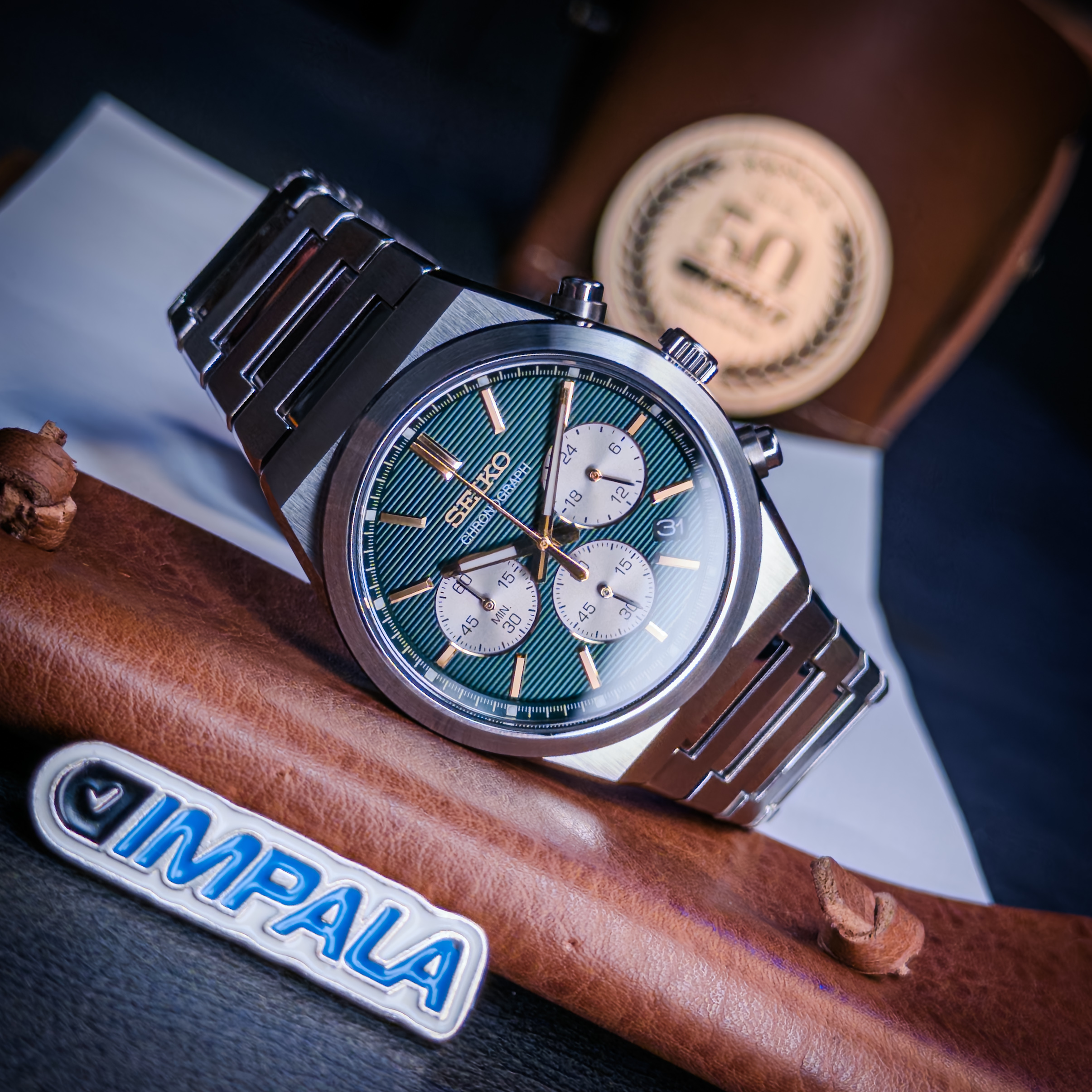 Relógio Seiko Chronograph SSB461B1 – Design moderno e precisão