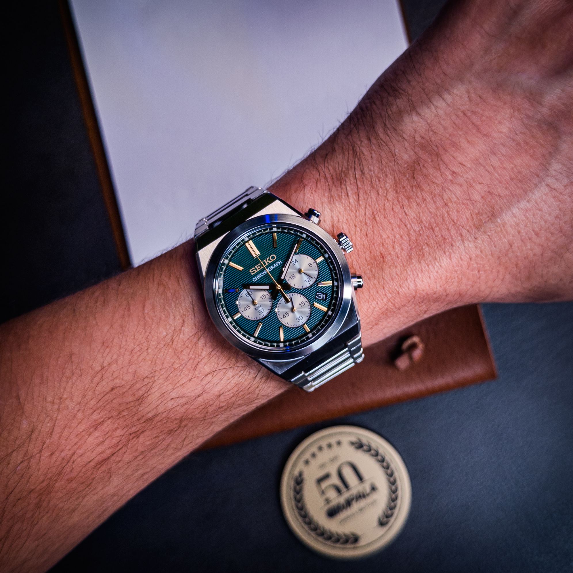 トライアルセット・サンプル SEIKO Relógio Seiko Chronograph SSB461B1 – Design moderno e precisão