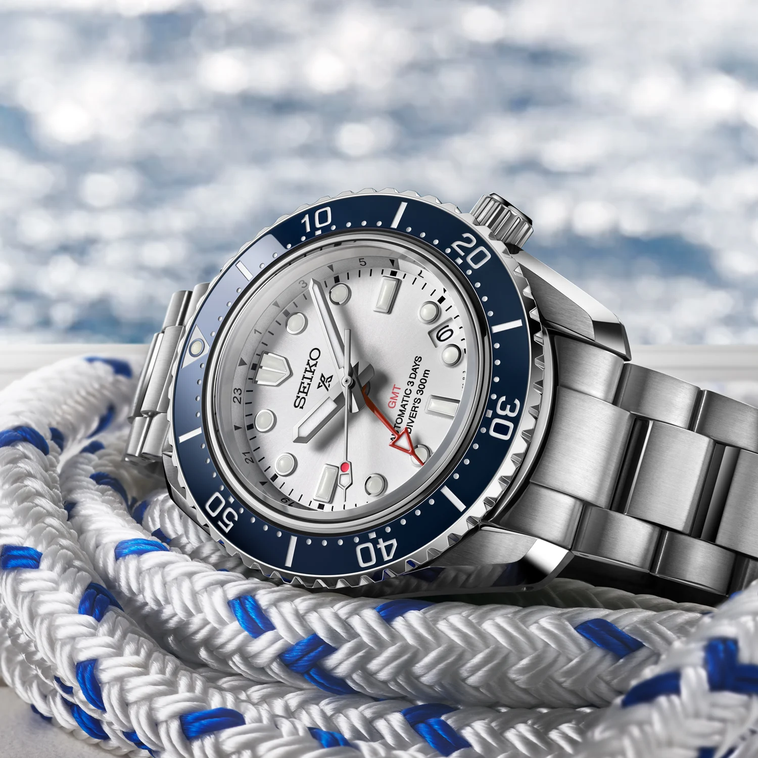 セイコーSBEJ029 Seiko Prospex SBEJ029 / SPB519 Diver 1965 GMT Edição Comemorativa