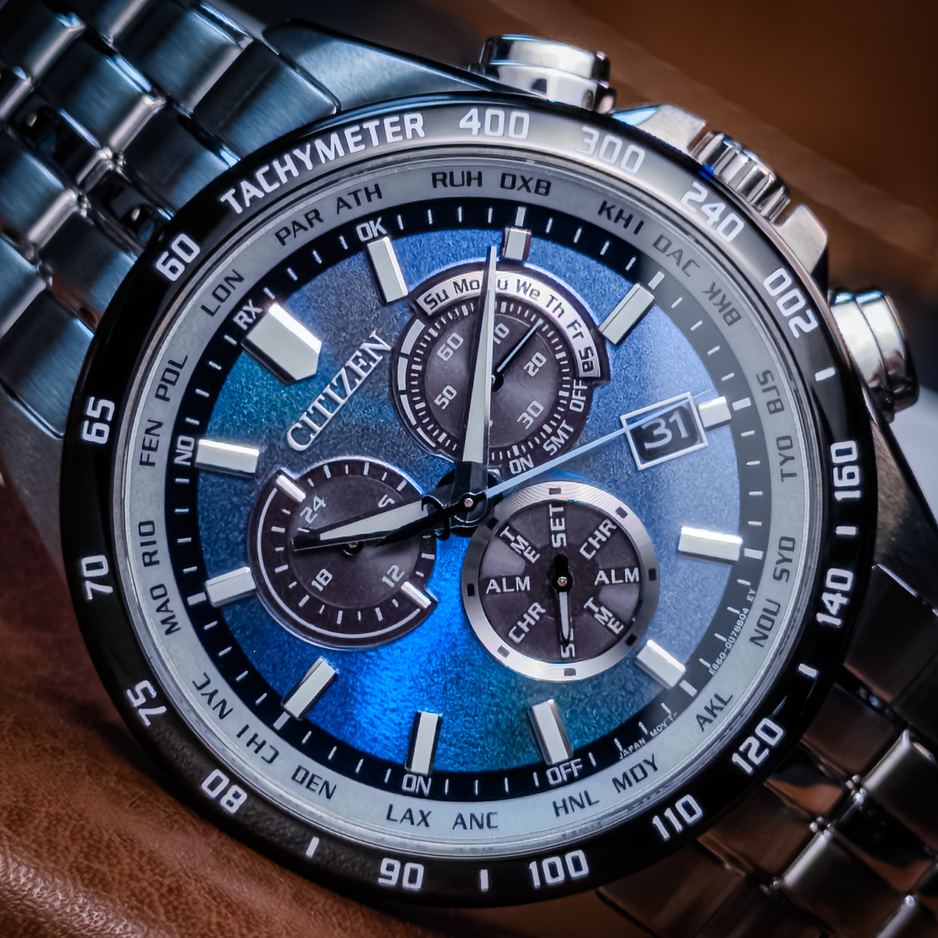 Citizen CB5874-81LN Unite with BLUE Eco-Drive Rádio Controlado
