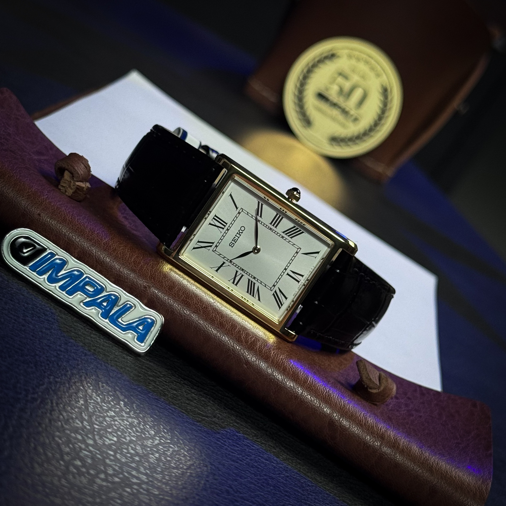 Relógio Seiko Tank SWR104 Quartzo Clássico - Relojoaria Impala