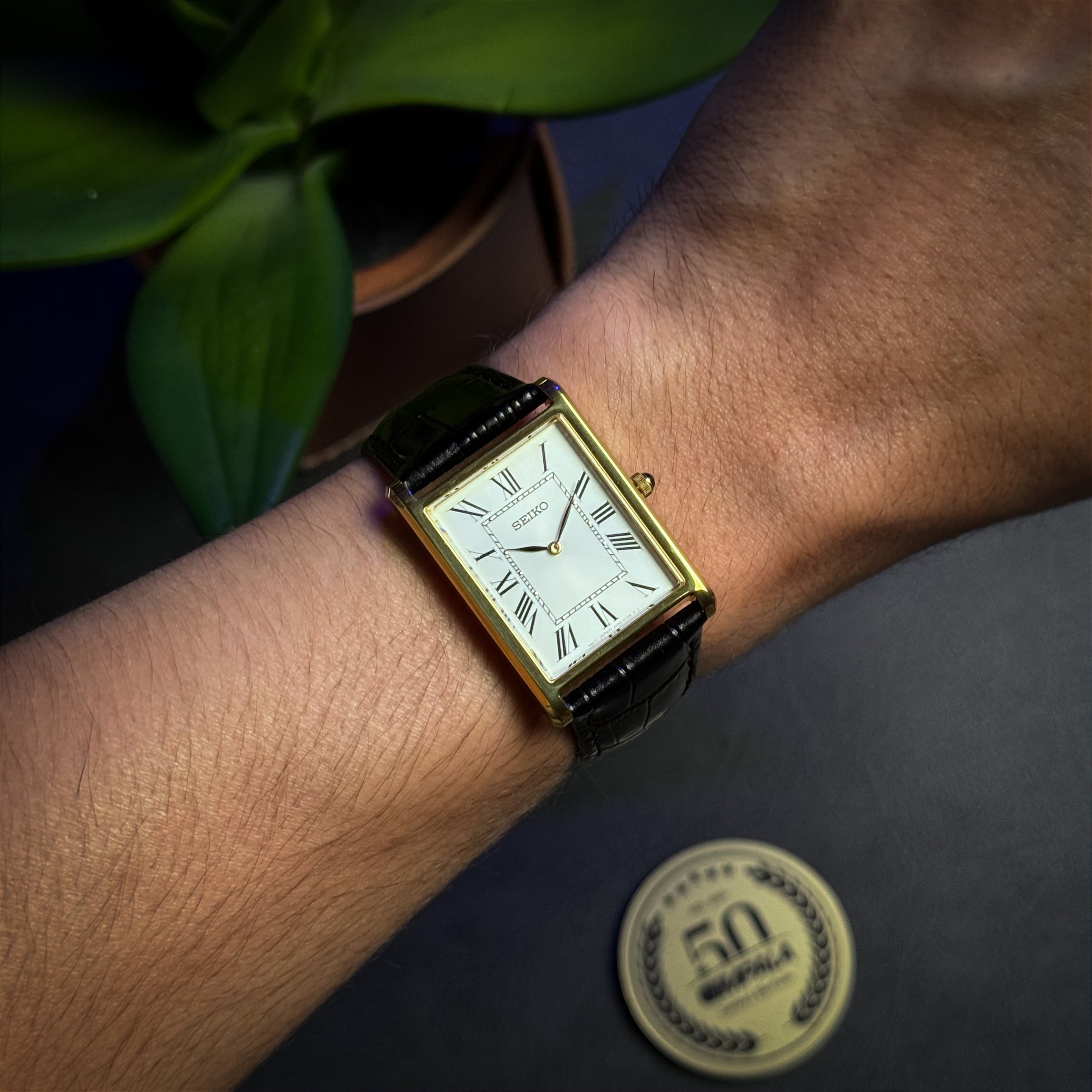 Relógio Seiko Tank SWR104 Quartzo Clássico - Relojoaria Impala