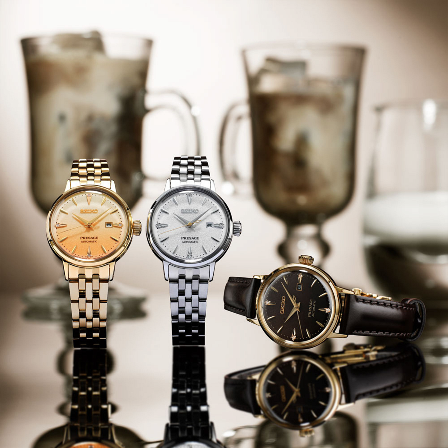 ティー SEIKO PRESAGE SRPK 61JC 5000本限定 Seiko Presage Cocktail Time feminino SRE020 – Automático 30,3mm