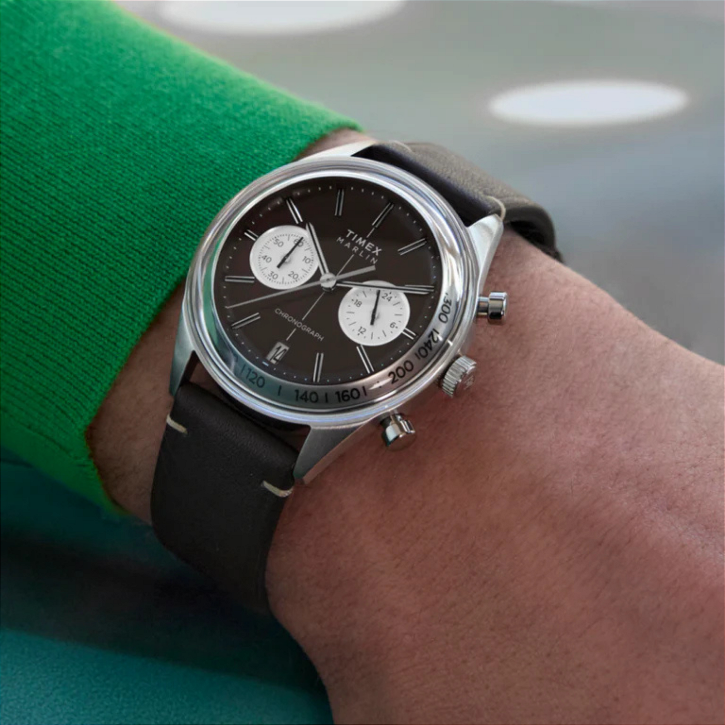 Timex Marlin Jet Chronograph TW2Y24700 – Quartzo 40mm Couro
