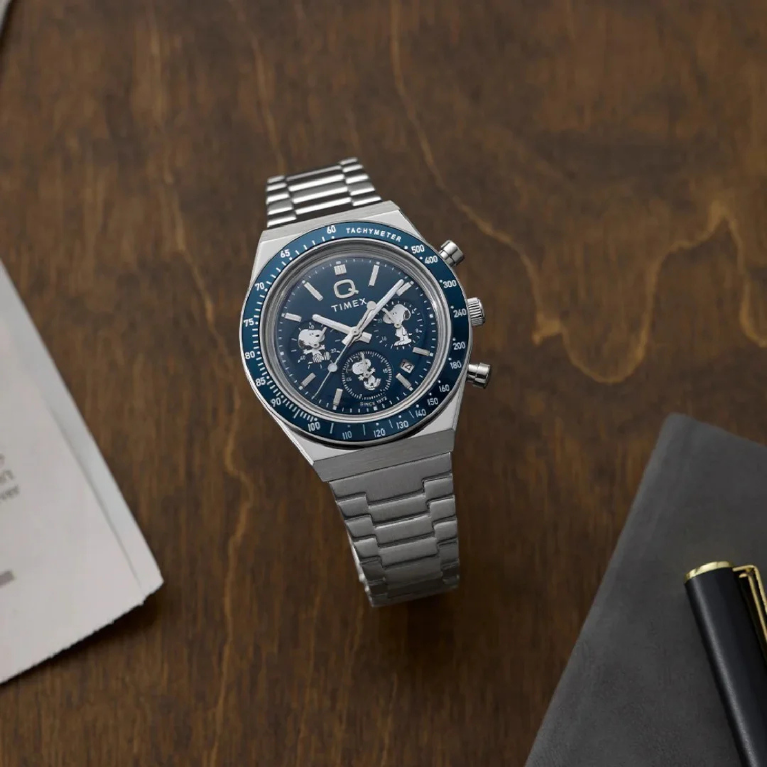 The Junction - Time For Thinking 7インチ Relógio Q Timex x Peanuts TW2Y45300 Azul 41mm Quartzo - Relojoaria