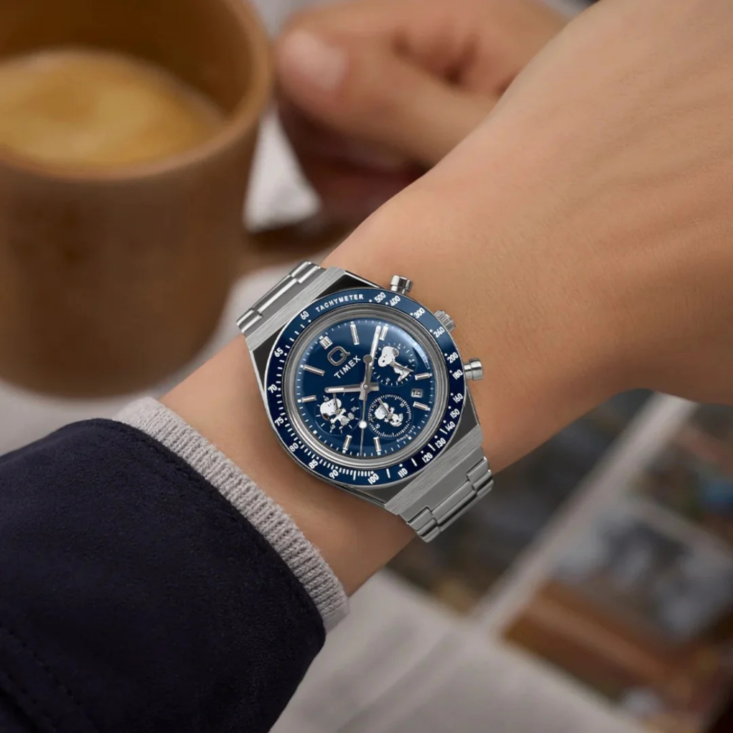 その他 SNOOPY Relógio Q Timex x Peanuts TW2Y45300 Azul 41mm Quartzo - Relojoaria