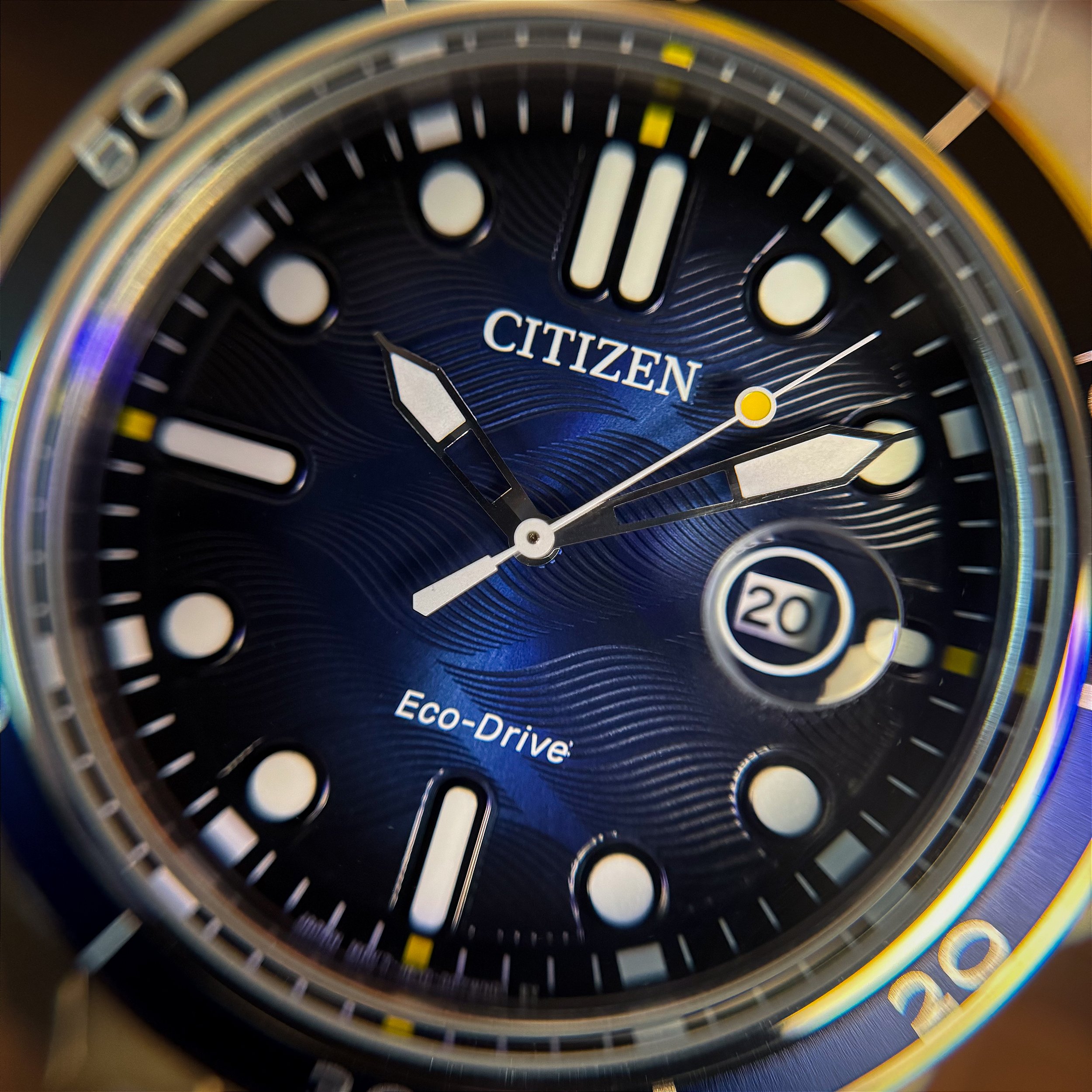 M☆出品　10/18 Citizen AW1810-85L – Eco-Drive 41,5 mm Aço Preto 100 m
