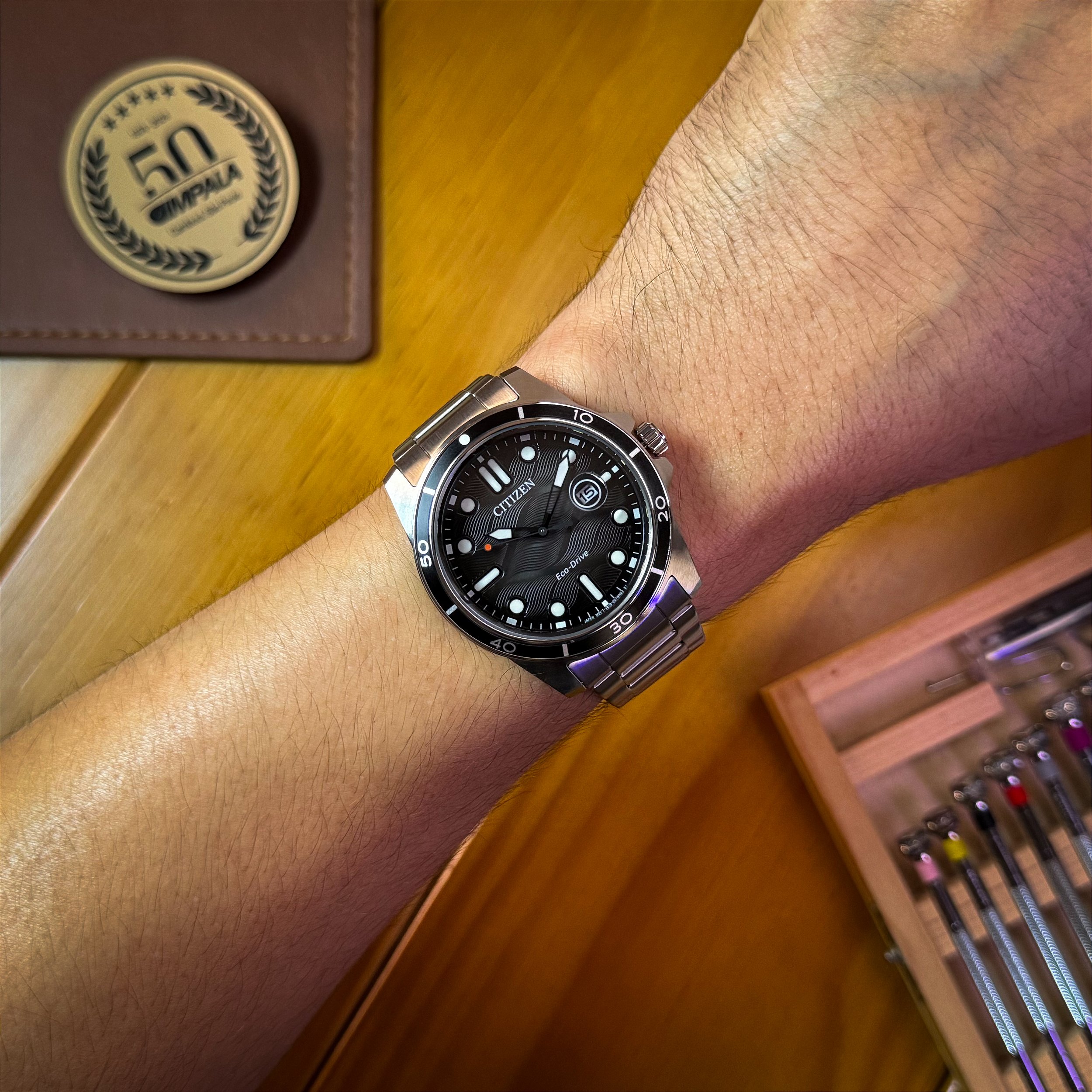 Citizen AW1816-89E – Eco-Drive 41,5 mm Aço Preto 100 m