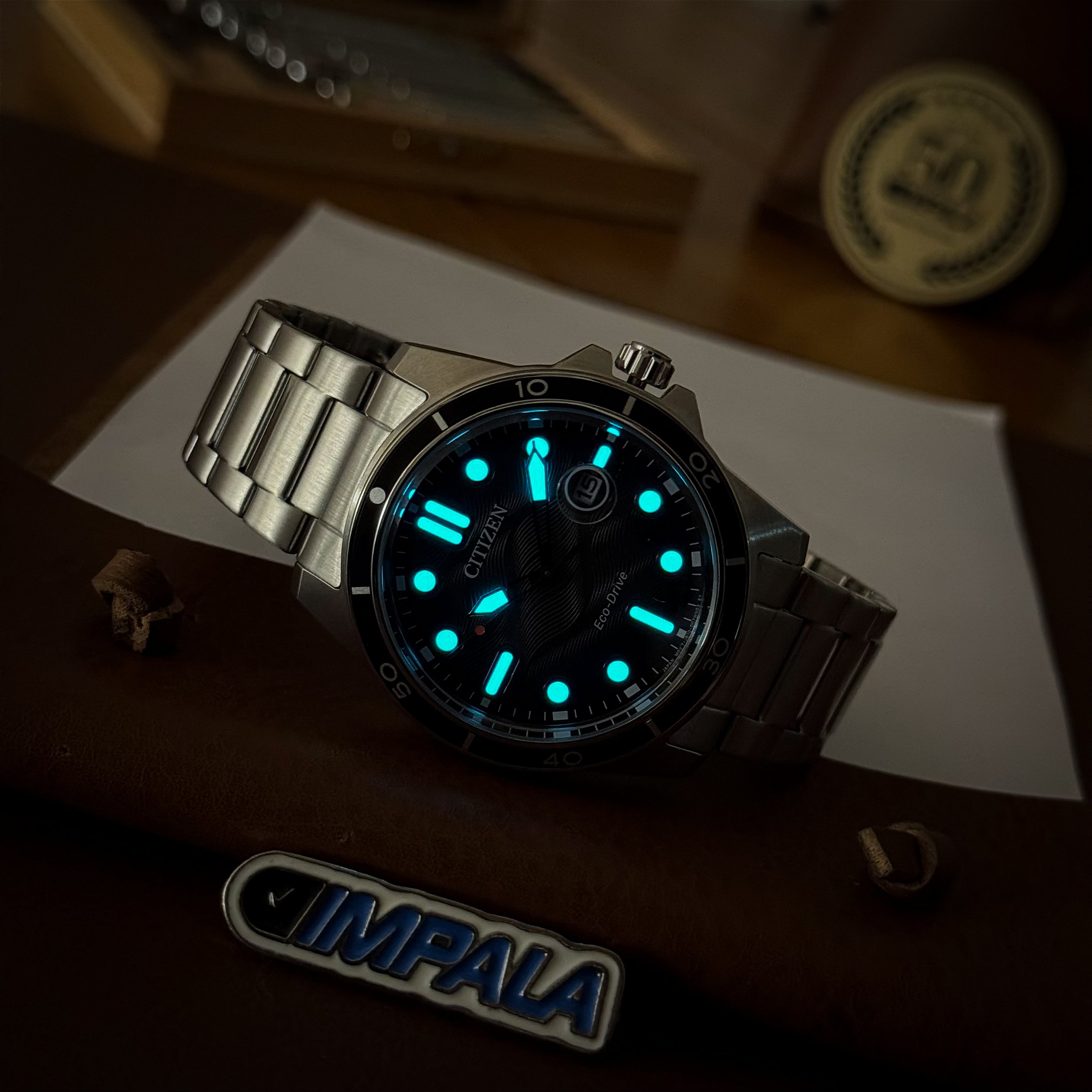 Citizen AW1816-89E – Eco-Drive 41,5 mm Aço Preto 100 m