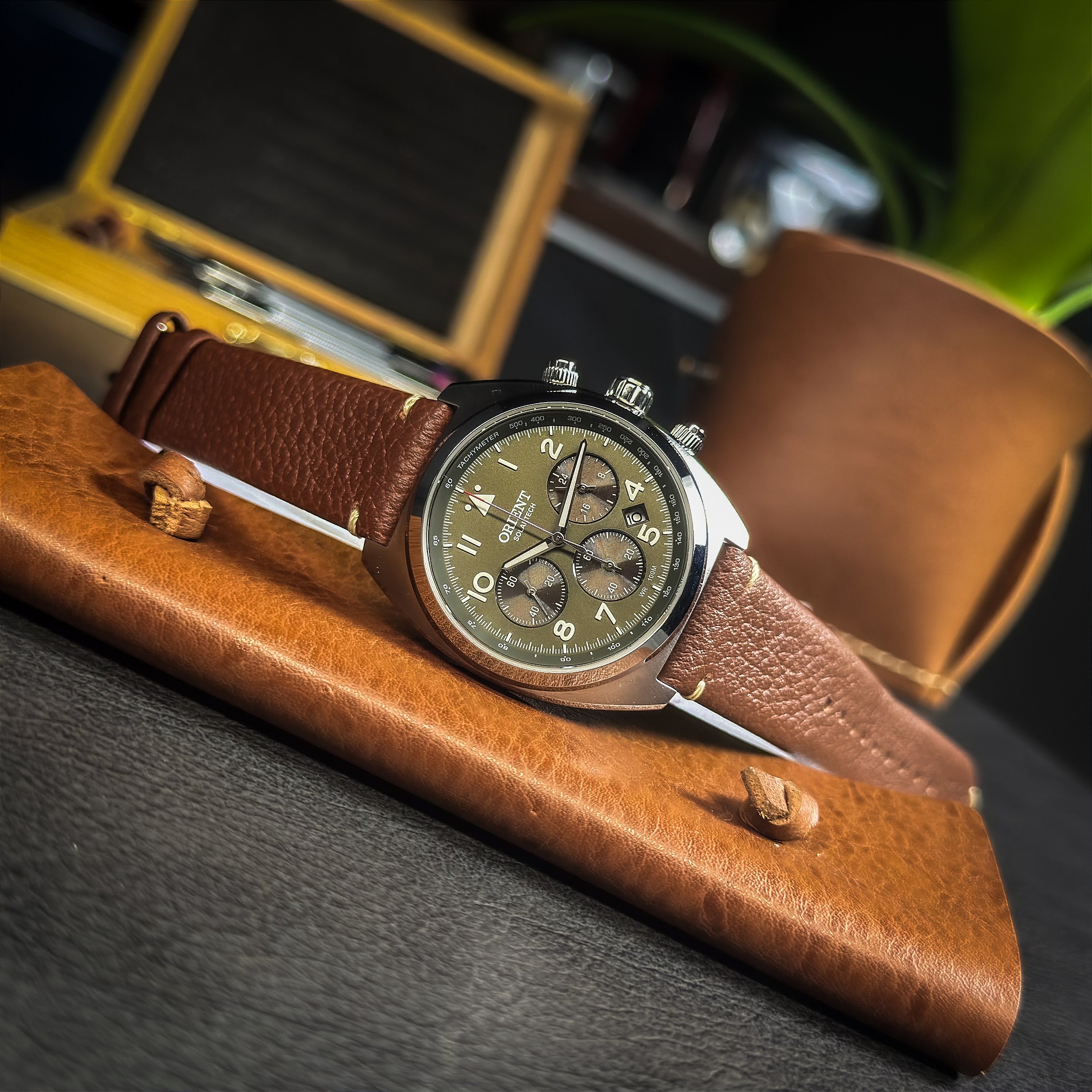 Orient Solartech MBSCC069 E2NX – Cronógrafo solar 40 mm 10 ATM