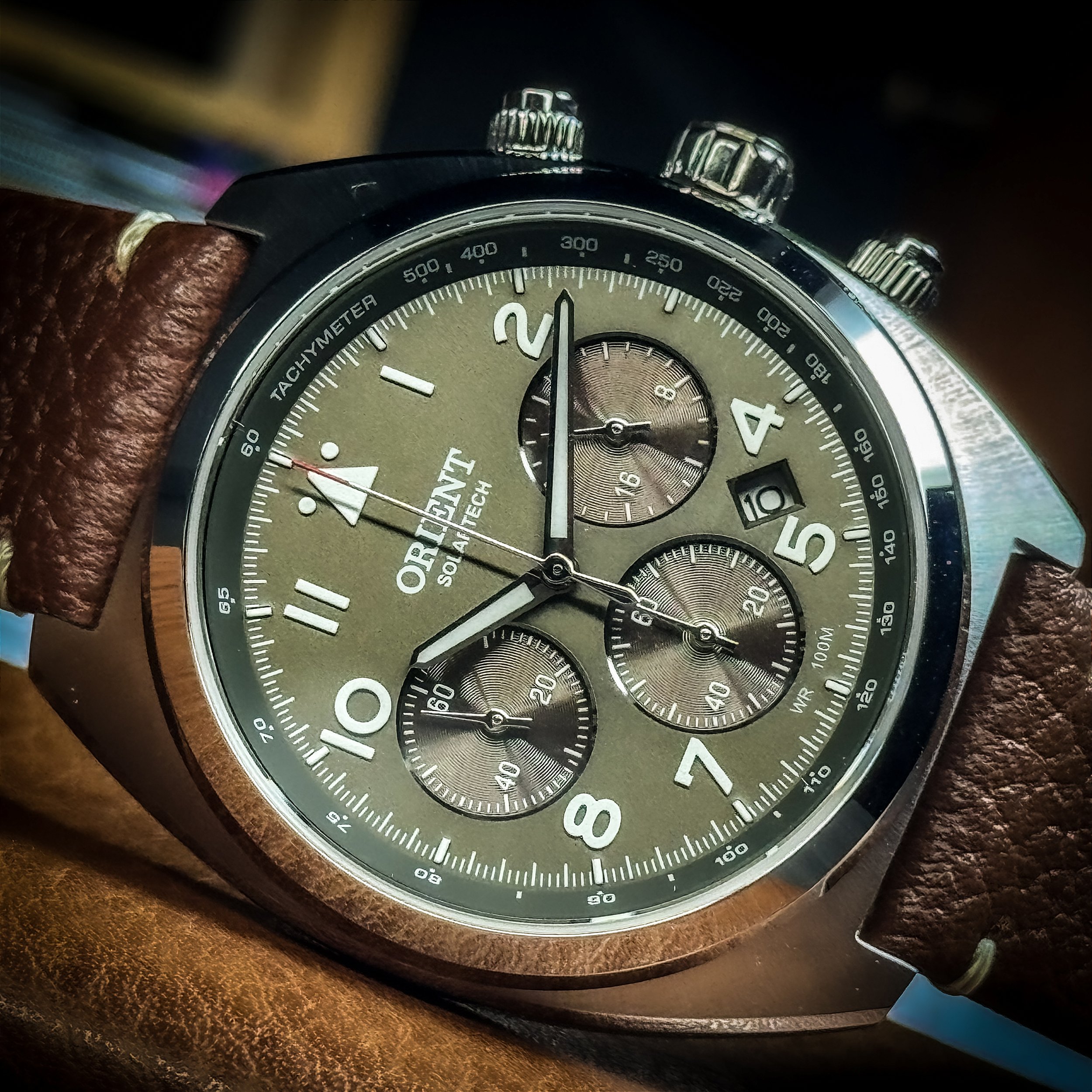 Orient Solartech MBSCC069 E2NX – Cronógrafo solar 40 mm 10 ATM