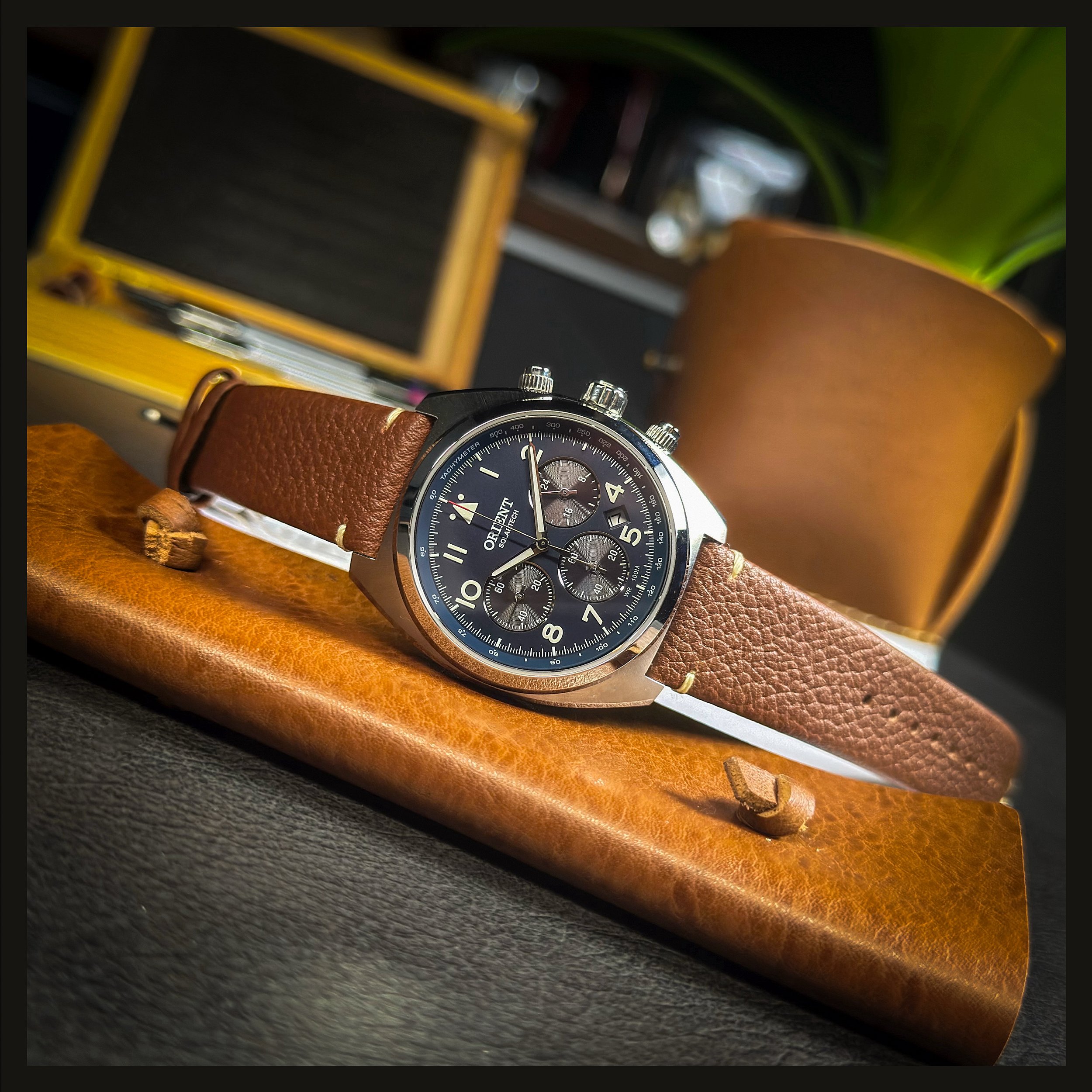 Orient Solartech MBSCC069 D2NX – Cronógrafo solar 40 mm 10 ATM