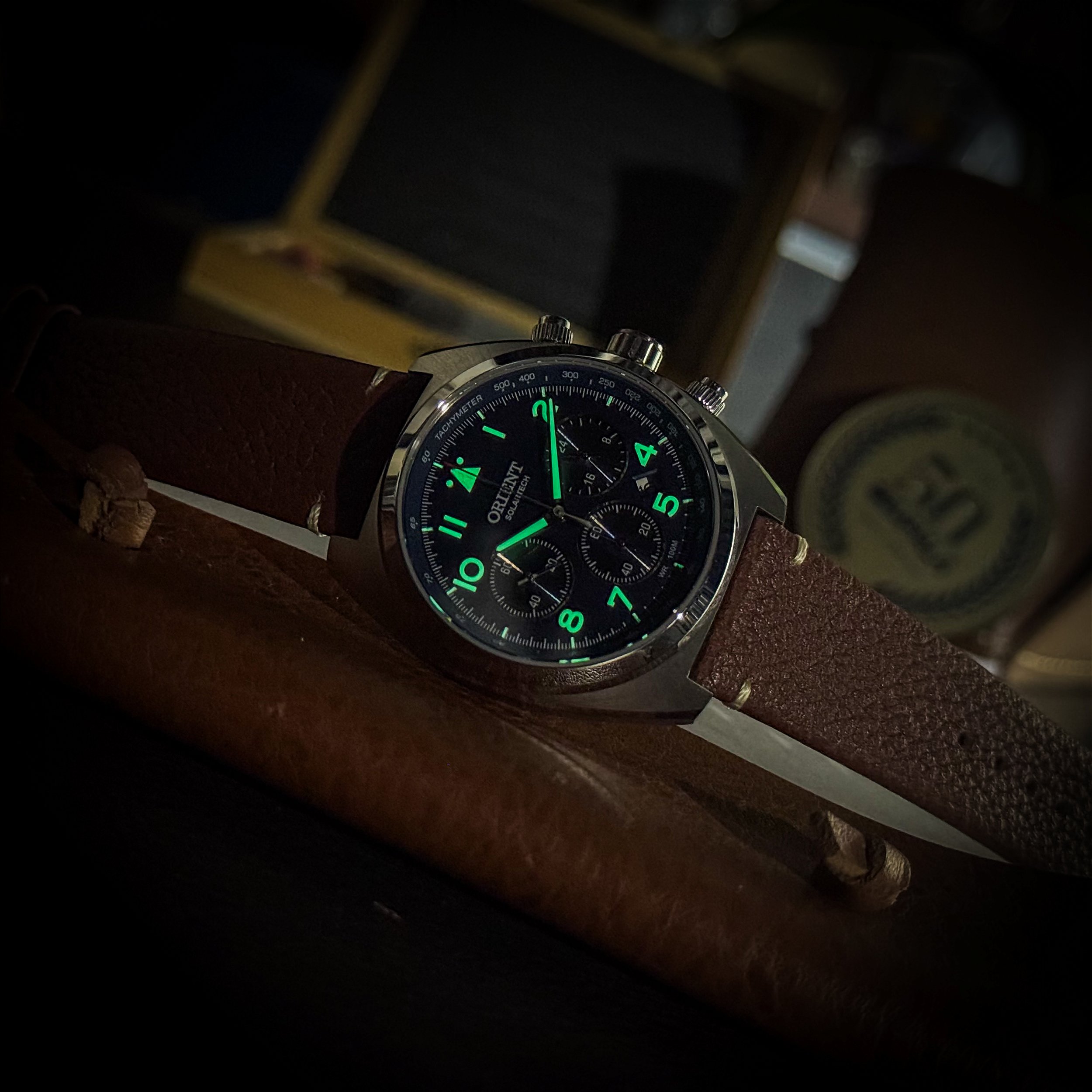 Orient Solartech MBSCC069 D2NX – Cronógrafo solar 40 mm 10 ATM