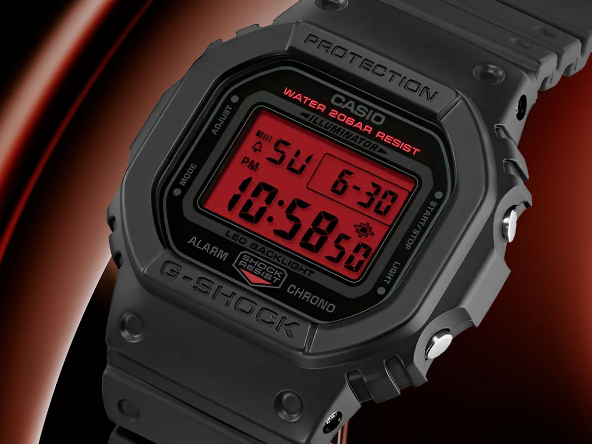 Casio G-Shock Black And Bold Red DW-5600BBR-1DR - Relojoaria
