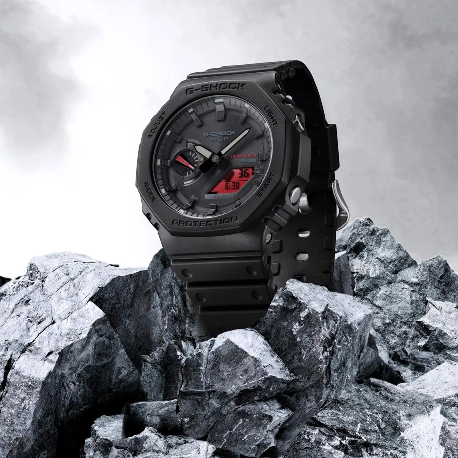Point B.L.A.C.K OG盤 g-rap Casio G-Shock Black And Bold Red GA-B2100BBR-1ADR - Relojoaria