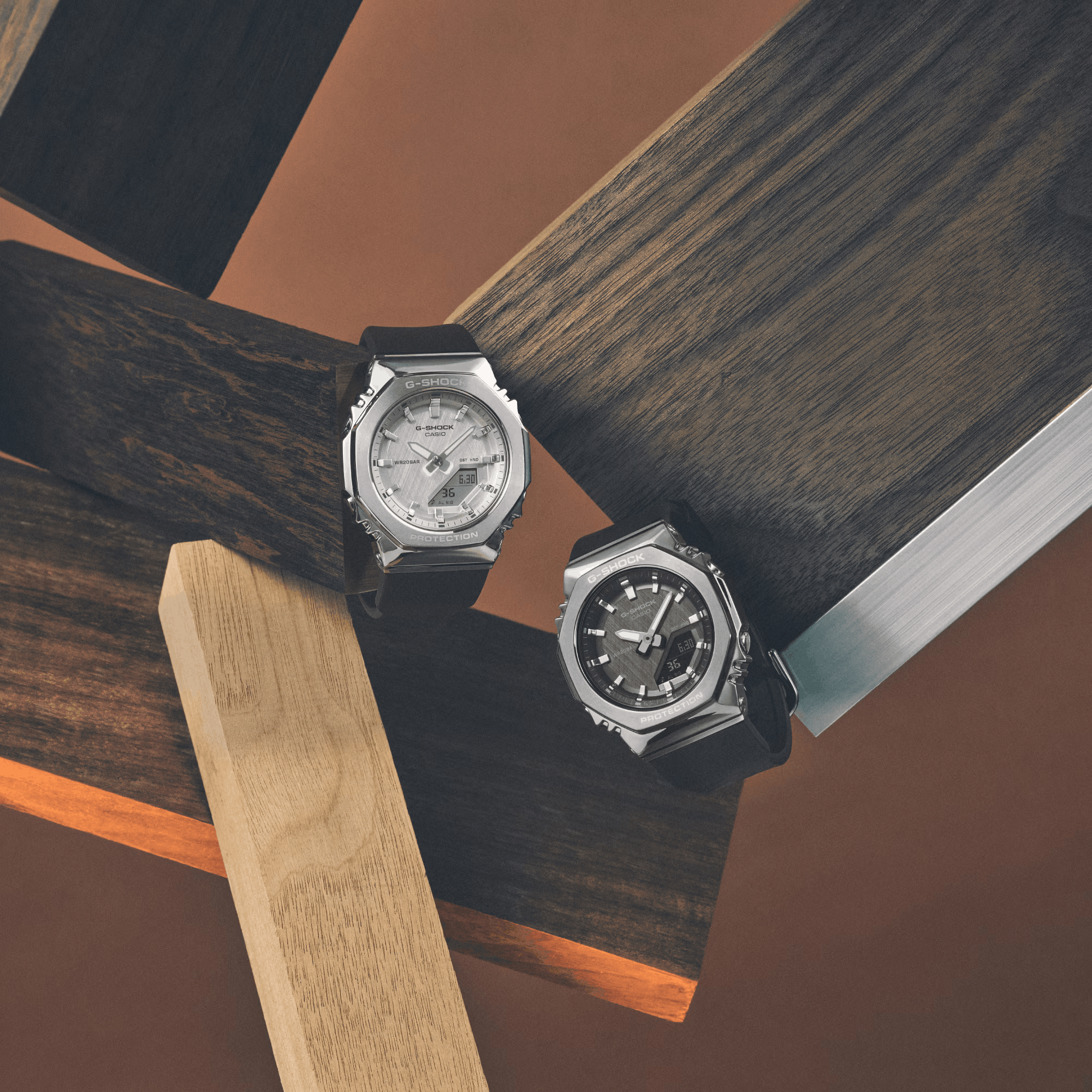Relógio Casio G-SHOCK GM-S2110-1A7 Octogonal Metálico - Relojoaria