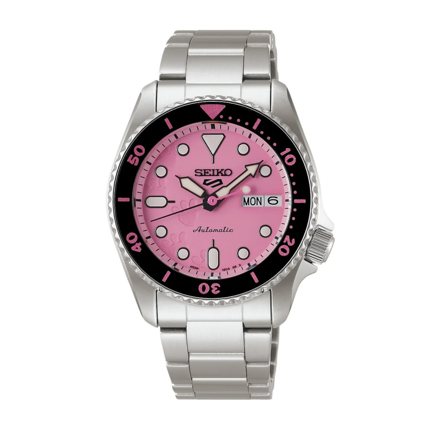 Seiko♡ Seiko 5 Sports Pantera Cor-de-Rosa SRPM07K1 Edição Limitada