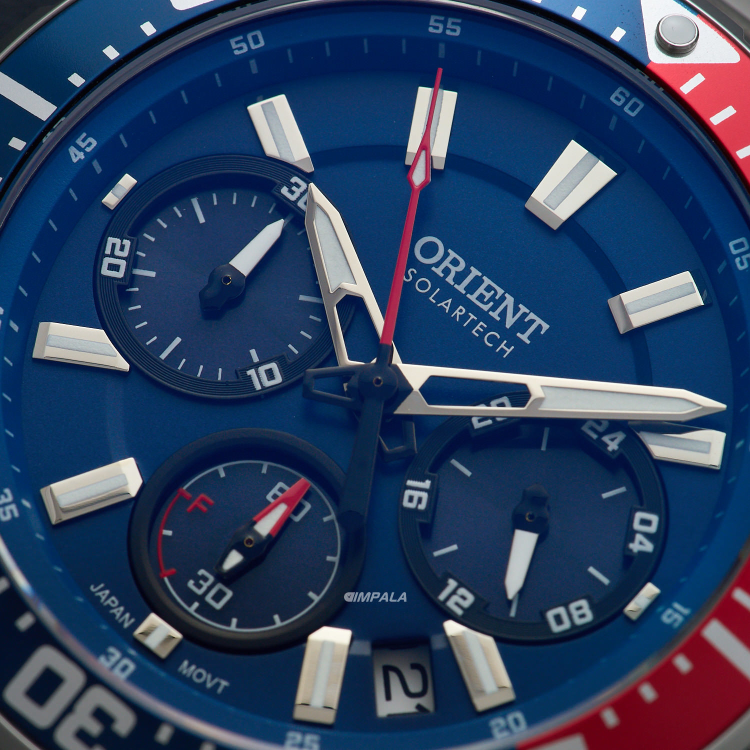 Orient Solartech Azul Cronógrafo MBSSC288 DVSX 43mm - Relojoaria