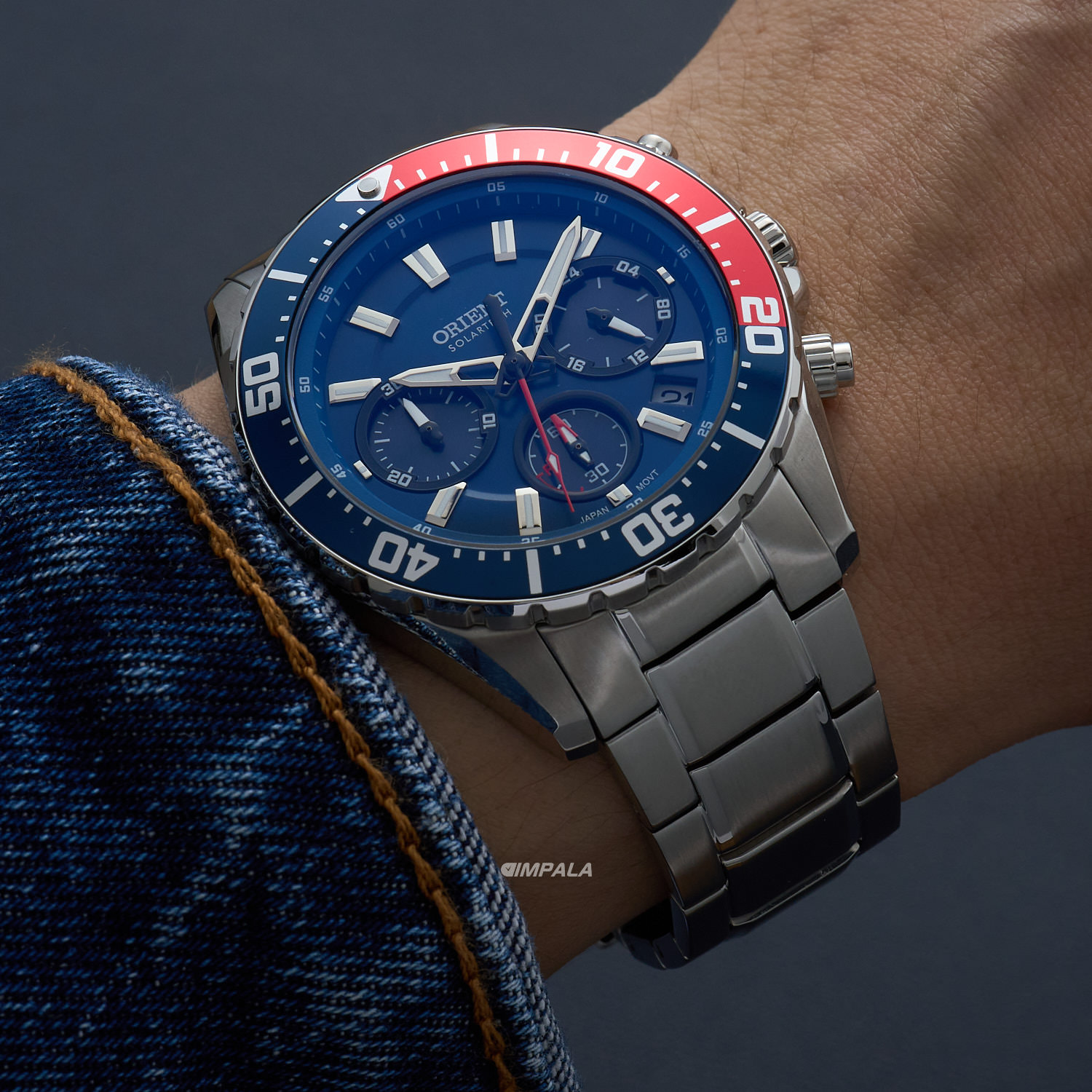 Orient Solartech Azul Cronógrafo MBSSC288 DVSX 43mm - Relojoaria