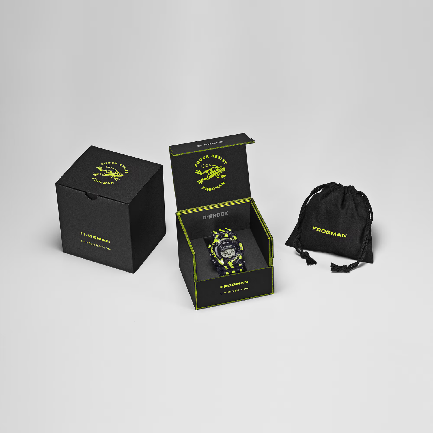 WAMPAM レザーg1 G-SHOCK GW-8200TPF-1 FROGMAN chega ao Brasil inspirado em sapo