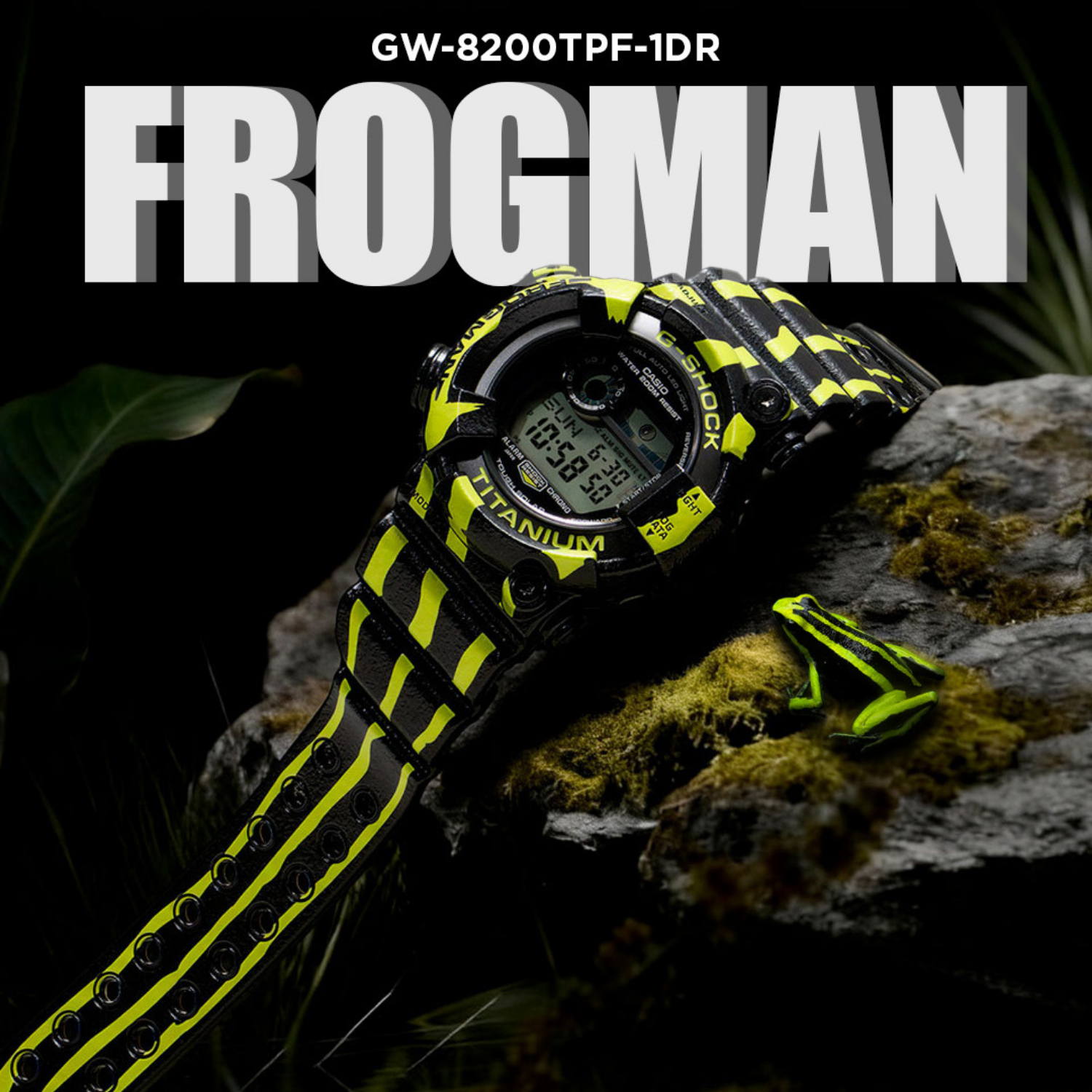 WAMPAM レザーg1 G-SHOCK GW-8200TPF-1 FROGMAN chega ao Brasil inspirado em sapo