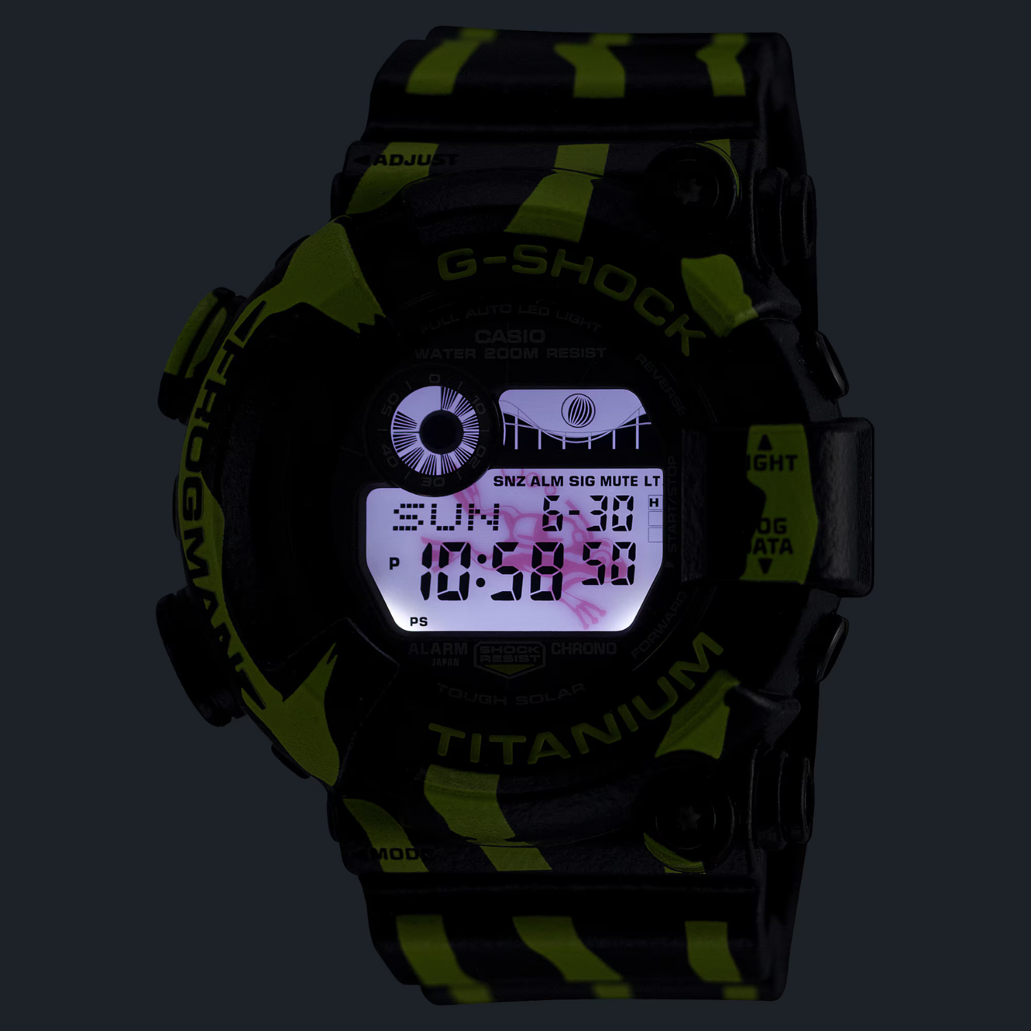 WAMPAM レザーg1 Relógio G-SHOCK FROGMAN GW-8200TPF-1DR Tough Solar Mergulho