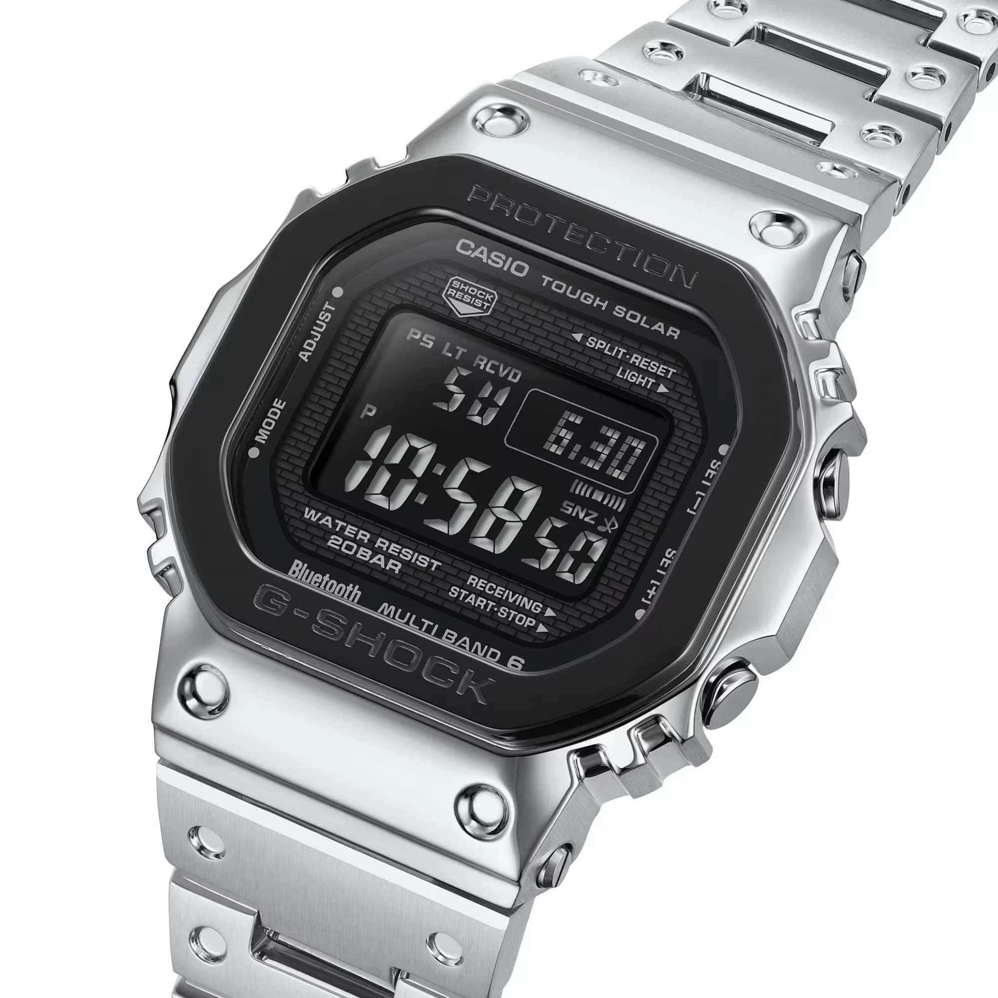 G-Shock Full Metal GMW-B5000BT-1DR – Solar Bluetooth Aço 20ATM