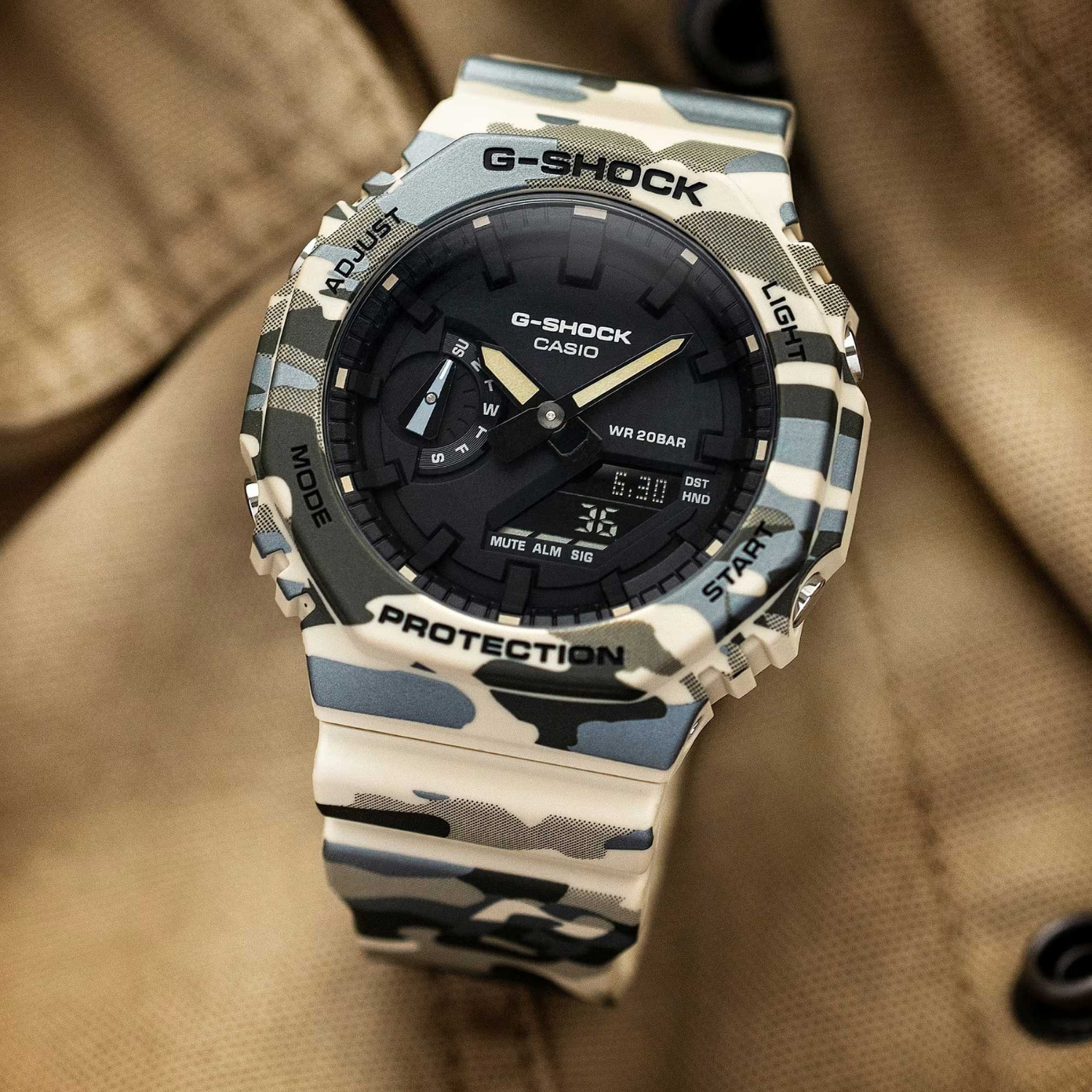 Relógio G-Shock GA-2100CM-5A Camuflado Octogonal Urbano