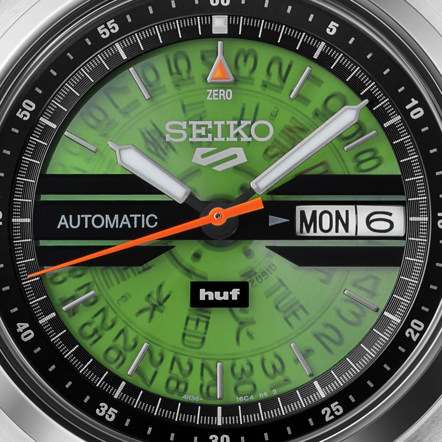 Seiko 5 Sports HUF SRPM09K1 Edição Especial Verde Transparente