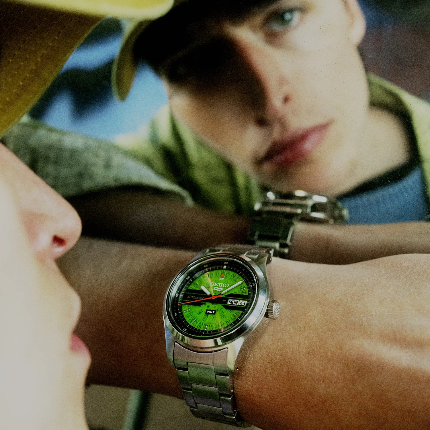 Seiko 5 Sports HUF SRPM09K1 Edição Especial Verde Transparente
