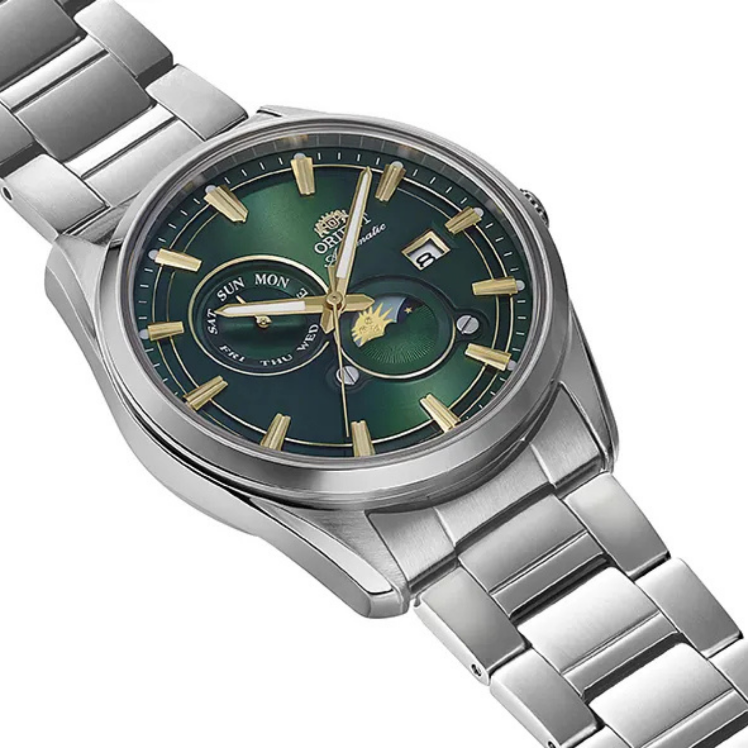 Orient Sun & Moon RA-AK0314E30B – Automático Safira Verde 41mm