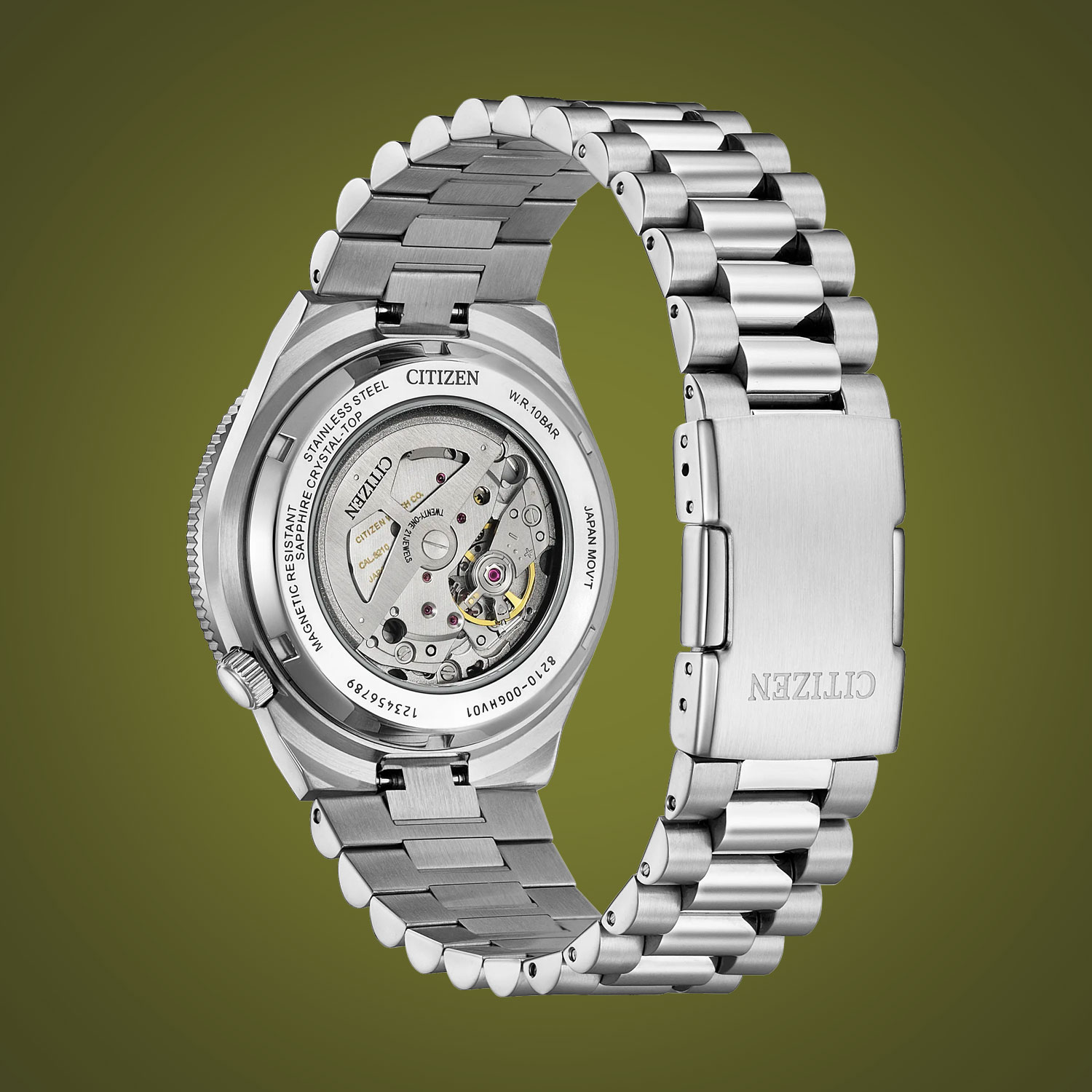 Relógio Citizen Tsuyosa Shore NJ0232-53X – Automático Verde 40 mm