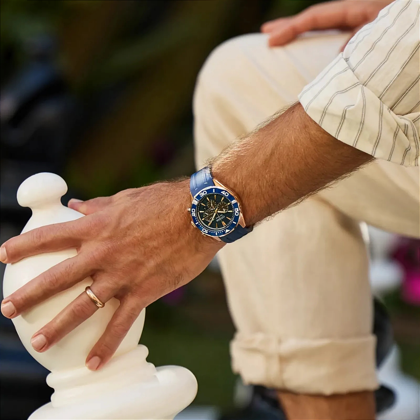 revir of  インディゴブルー 3点セット Relógio Citizen Endeavour CA4733-00L – Eco-Drive Cronógrafo Azul