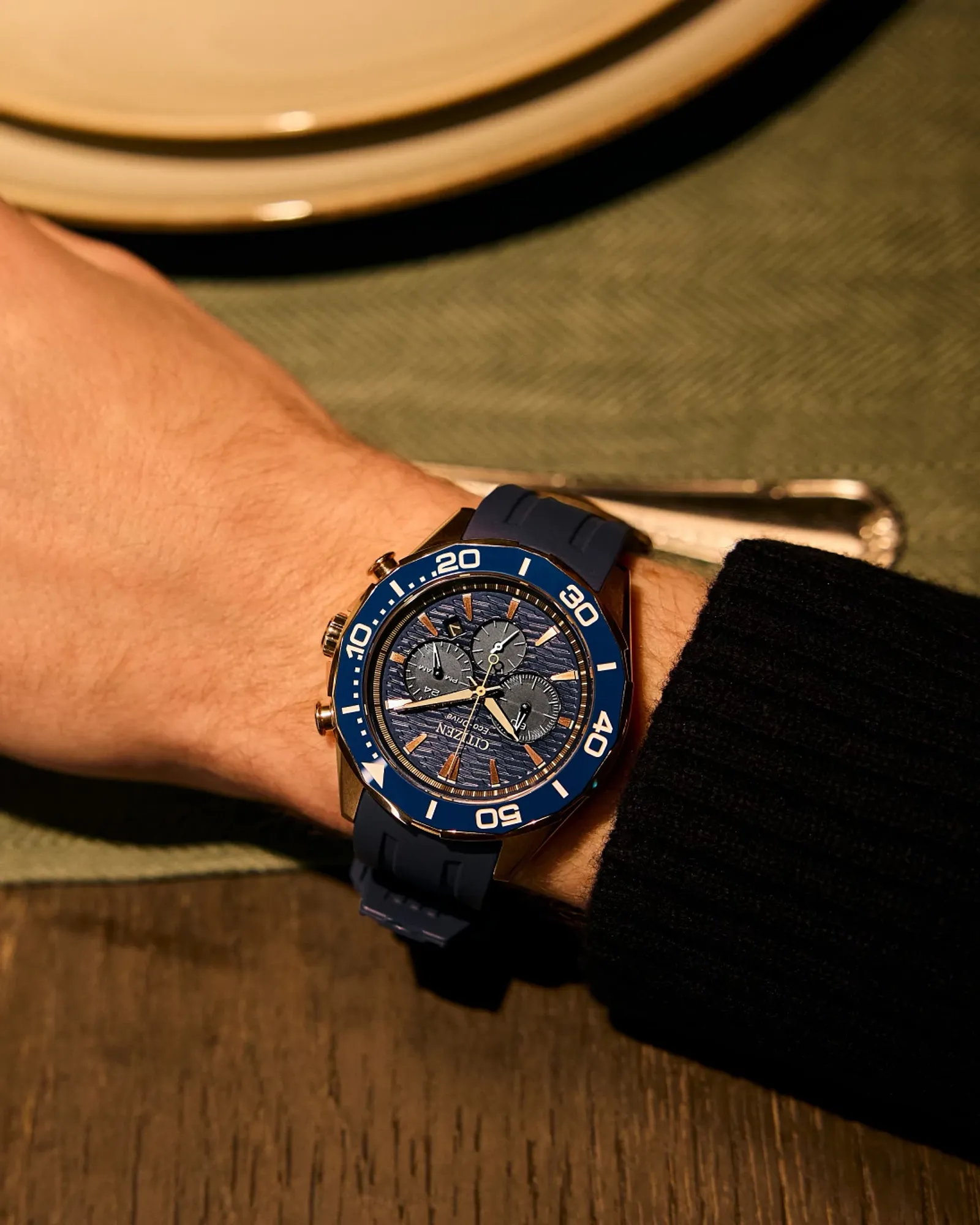 Relógio Citizen Endeavour CA4733-00L – Eco-Drive Cronógrafo Azul