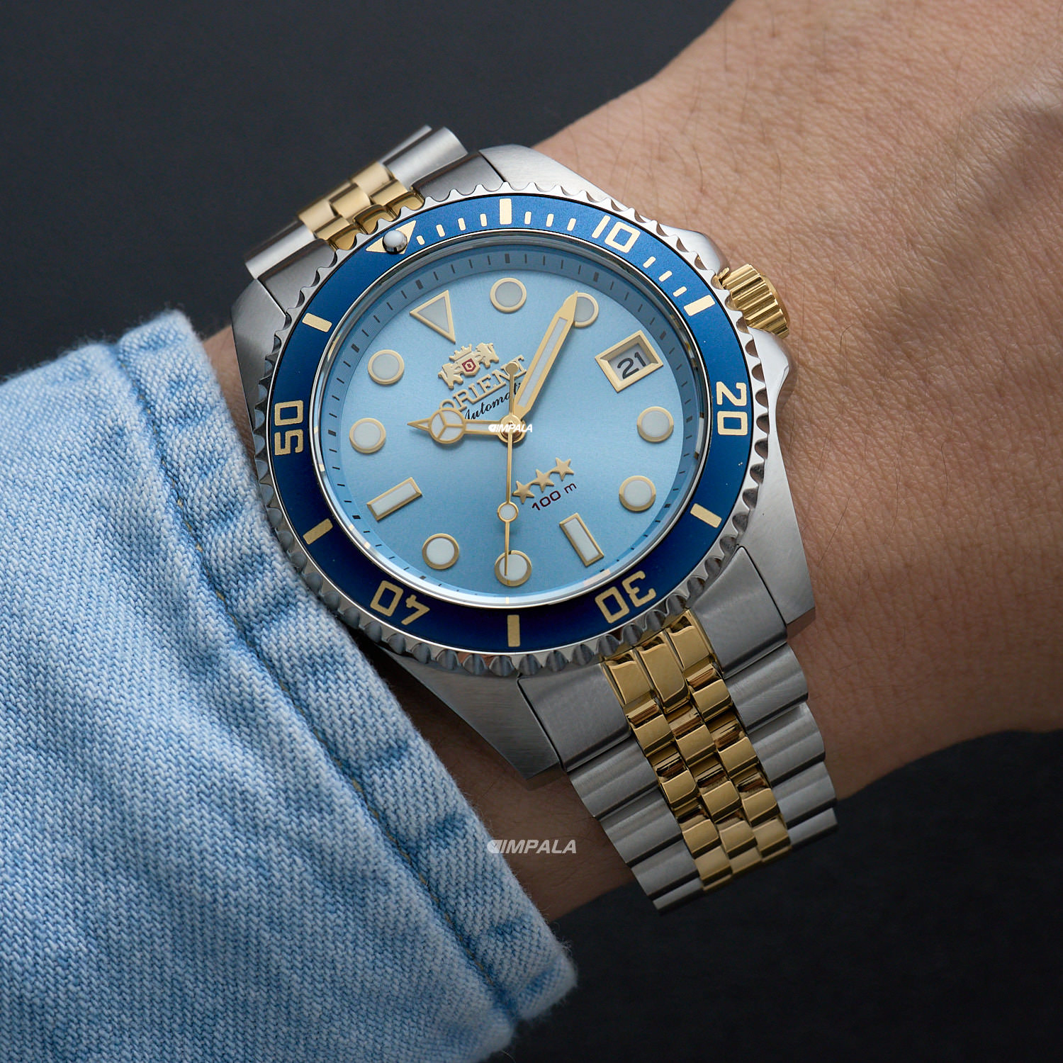 Orient Sport Sea 3 Stars YN6TT023 A1SK Azul-celeste 39 mm 100M
