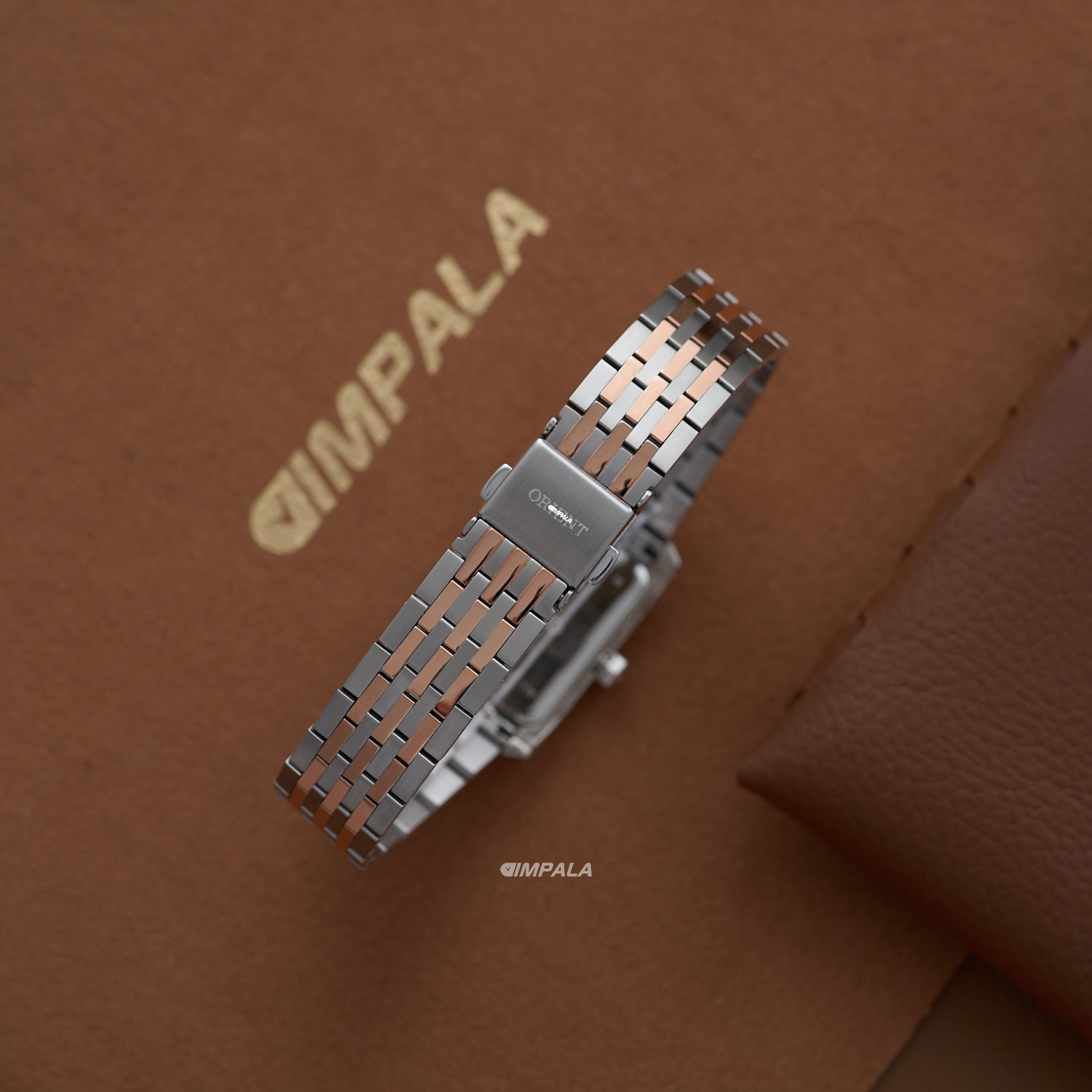 Relógio Orient Tank LTSS1021-B3SR Rose Gold Safira - Relojoaria